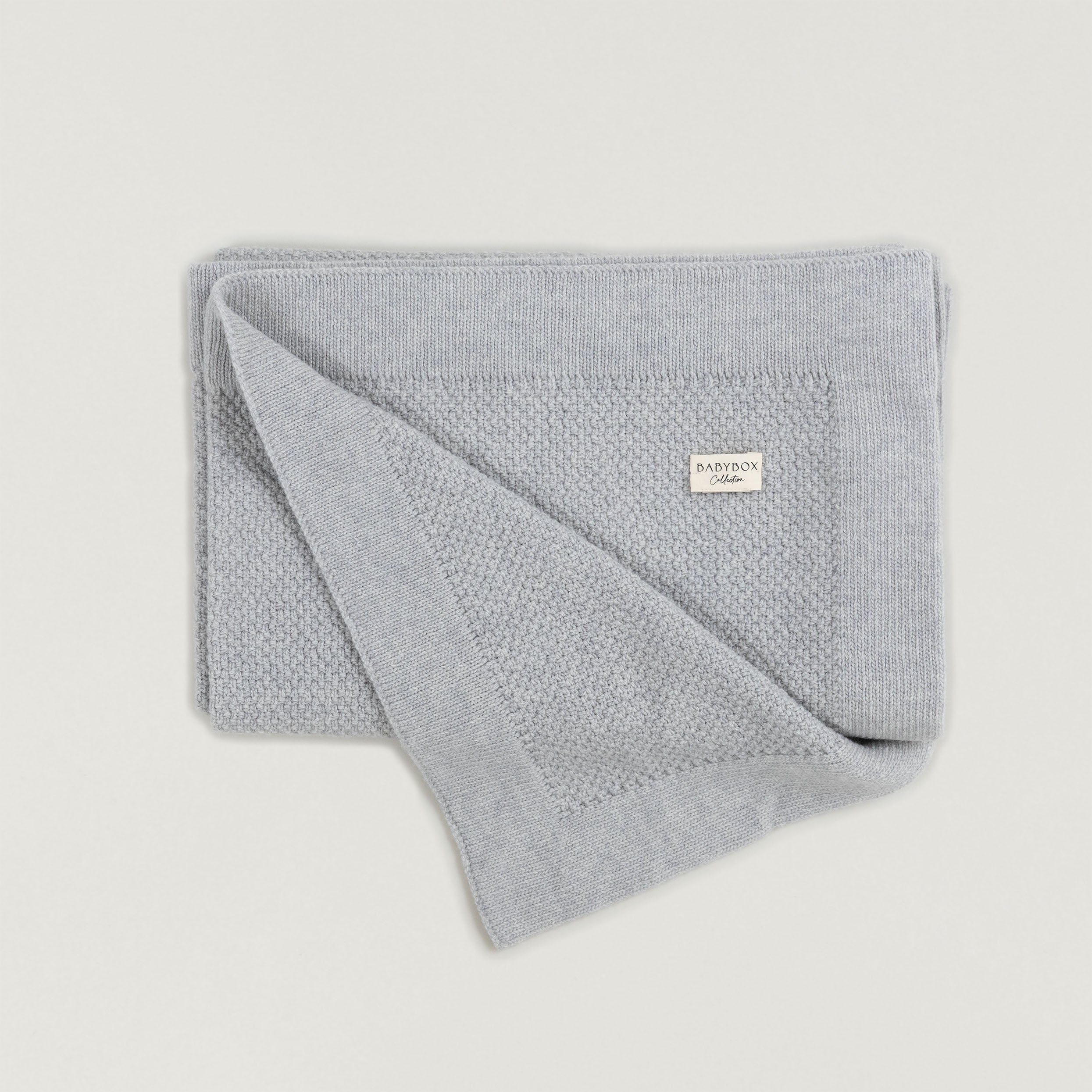 Baby Decke Struktur grau Babybox Collection