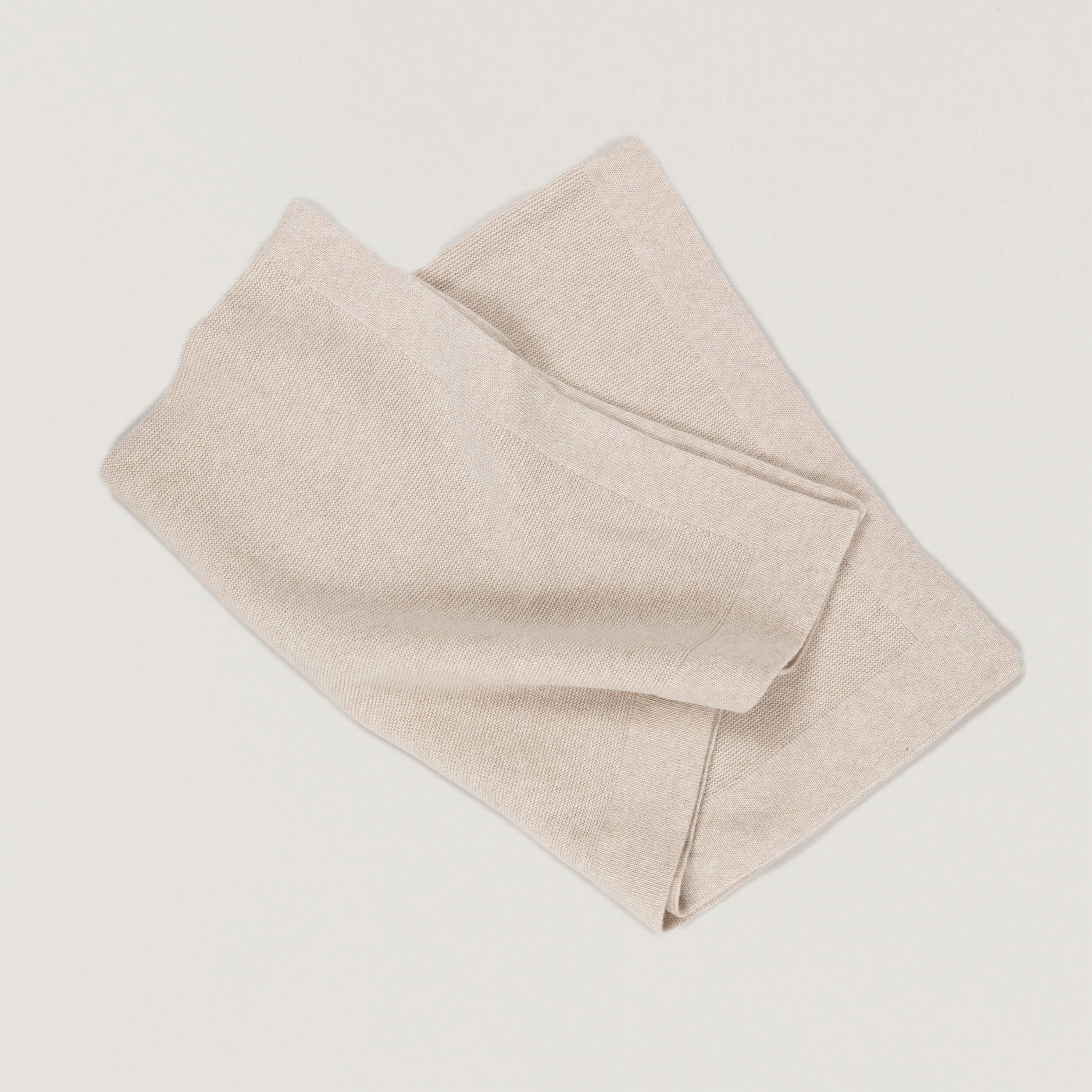 Produktfoto Decke Wolle & Kaschmir sand gefaltet