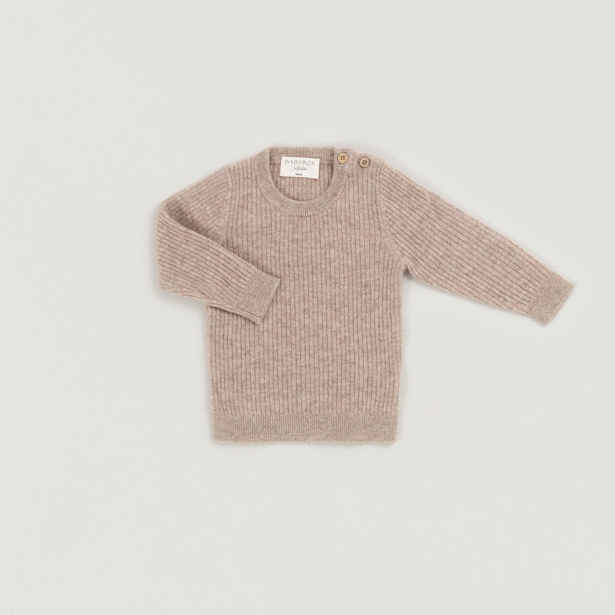 Produktfoto Pullover Rippstrick in sand vorne