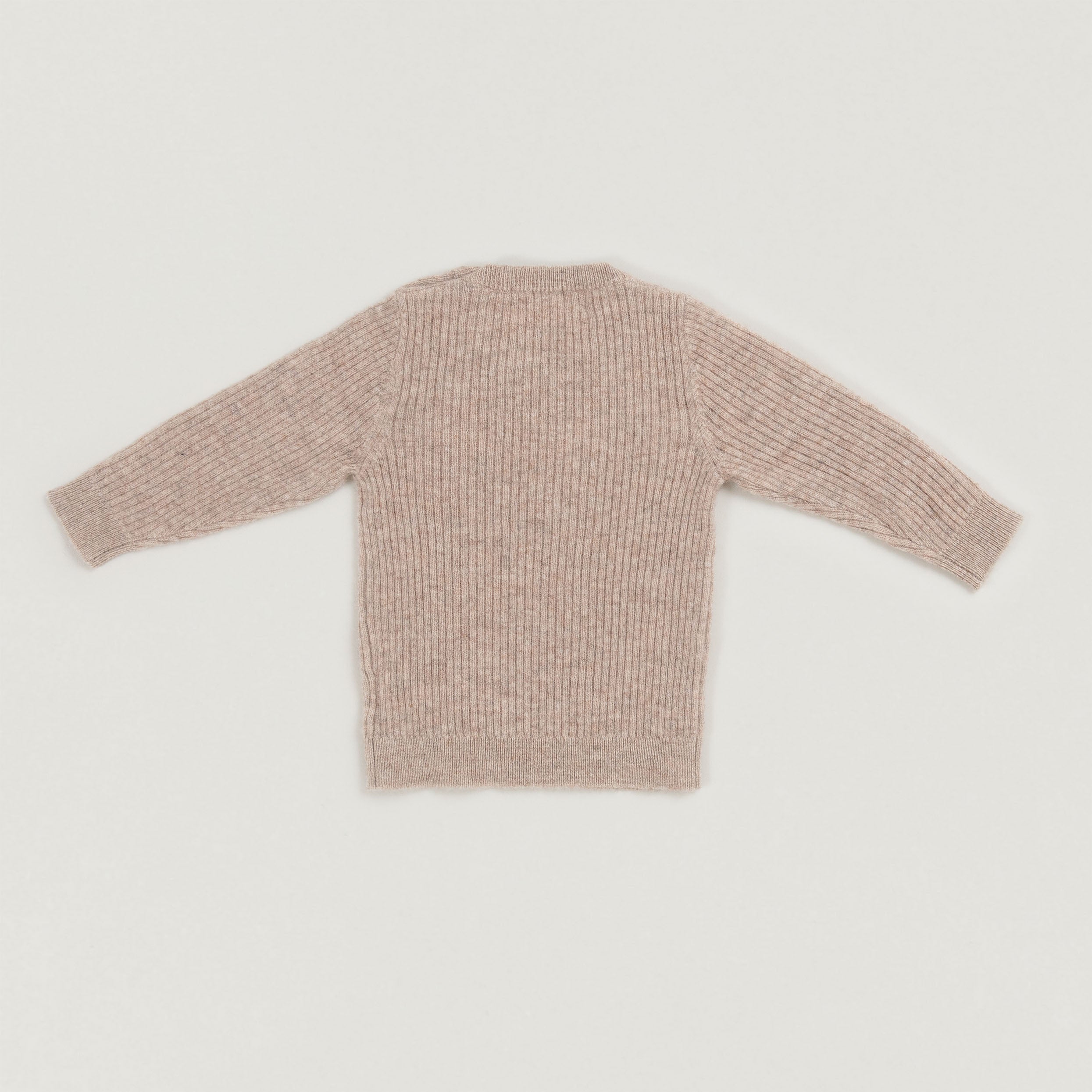 Produktfoto Pullover Rippstrick in sand hinten