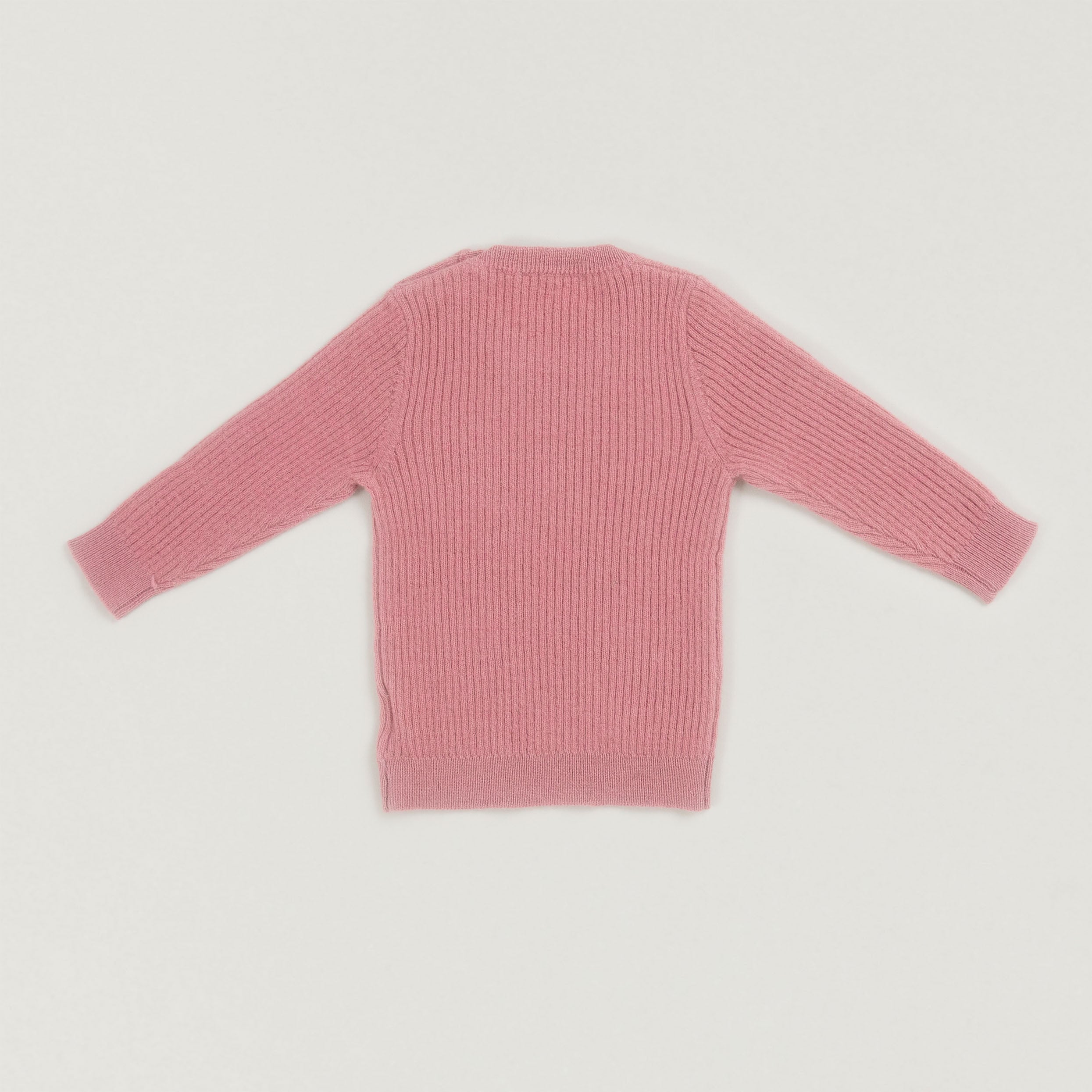Produktfoto Pullover Rippstrick in himbeere-sorbet hinten
