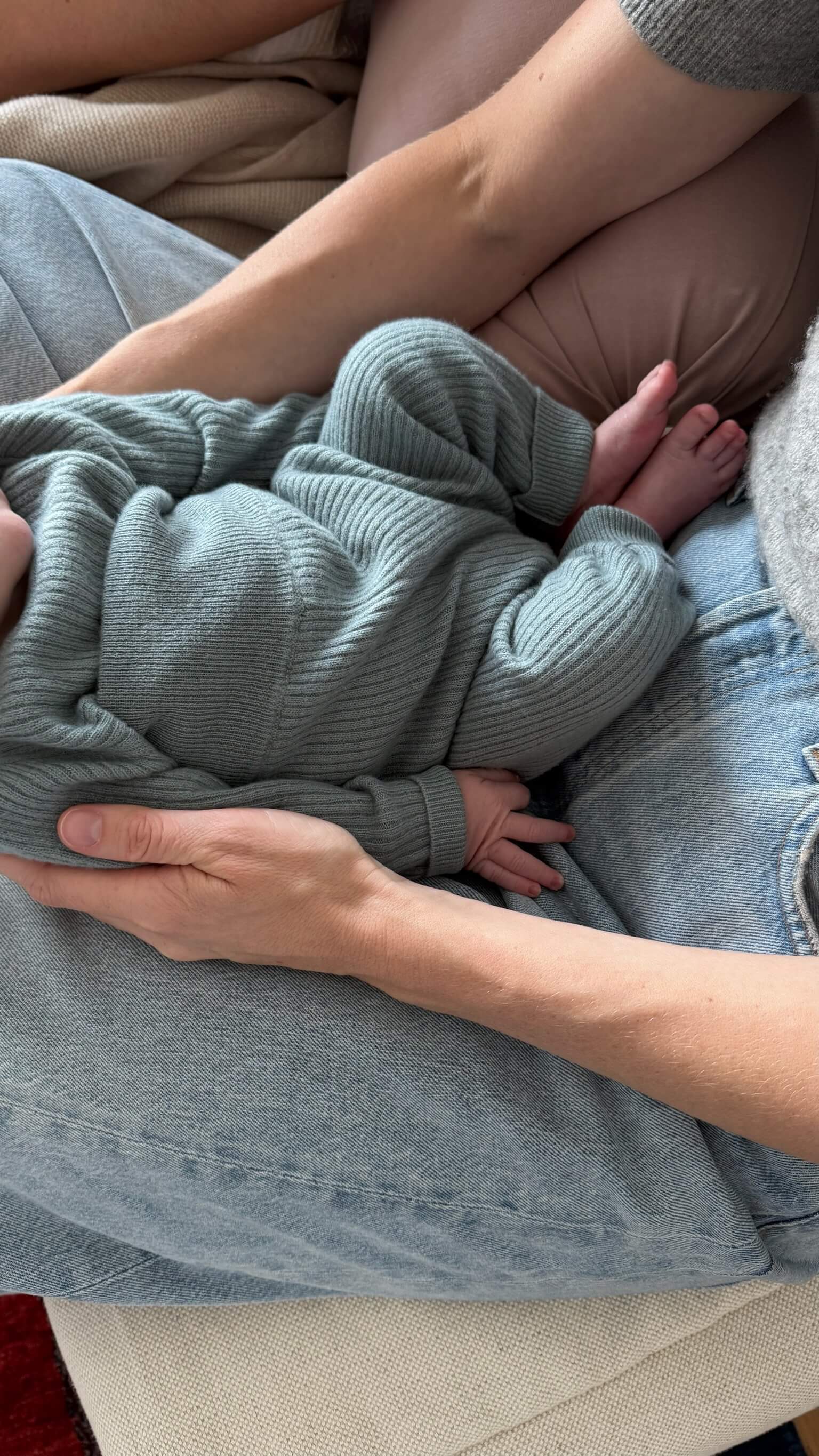 Babybox Collection Rippstrick Outfit Rauchblau