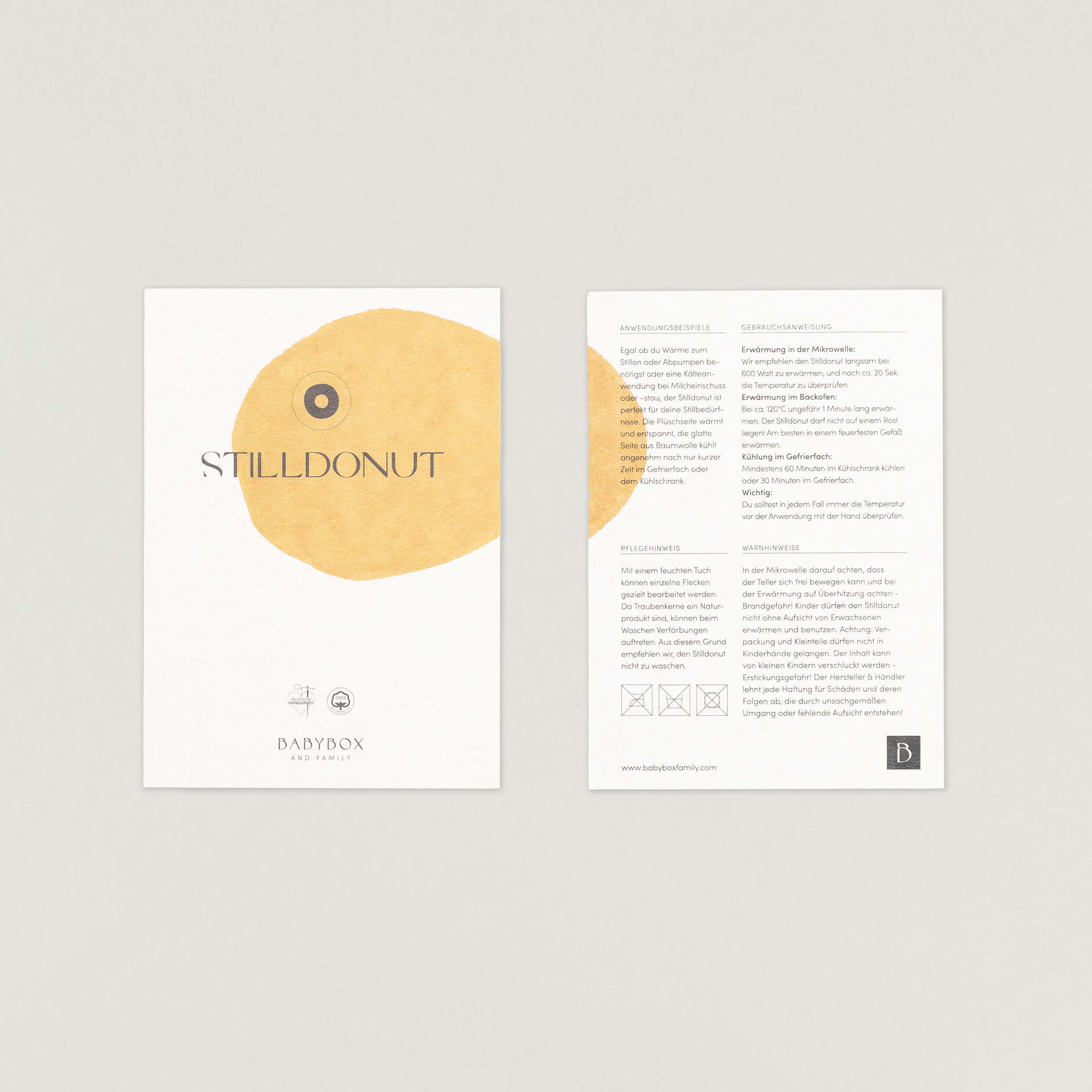 Foto Beilegerkarte Anleitung Stilldonut - DE