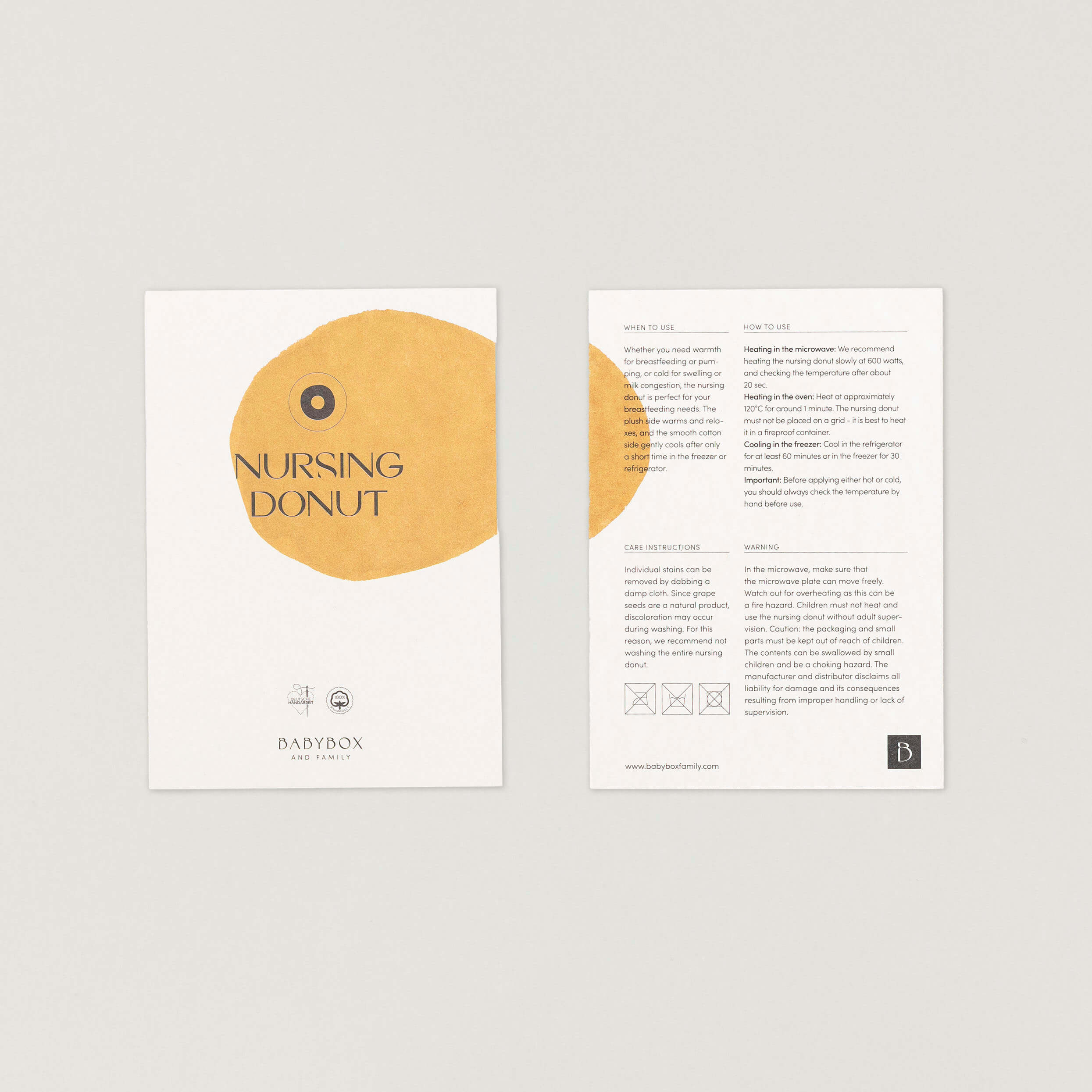 Foto Beilegerkarte Anleitung Stilldonut - EN