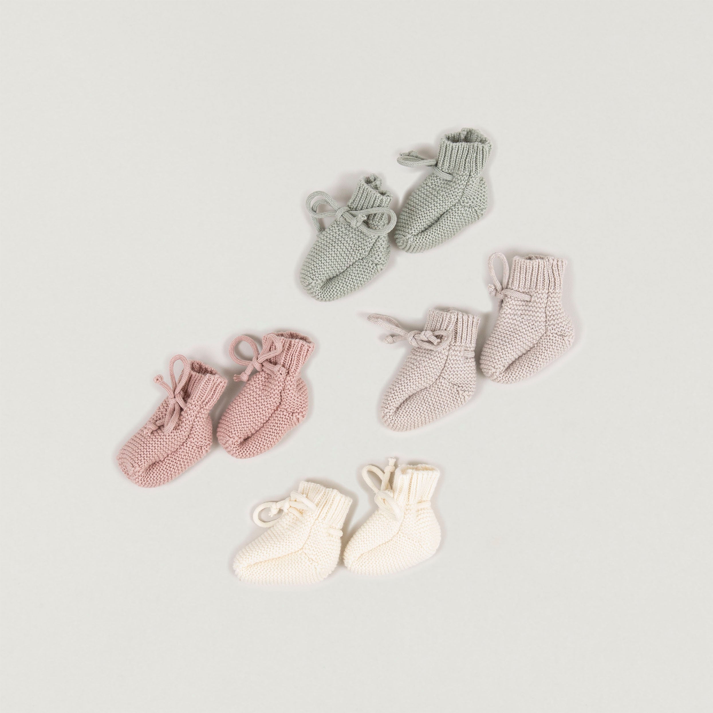 Produktfoto Schuhe aus der Babybox Collection aus Yak & Kaschmir Wolle in der Farbe alle Farben