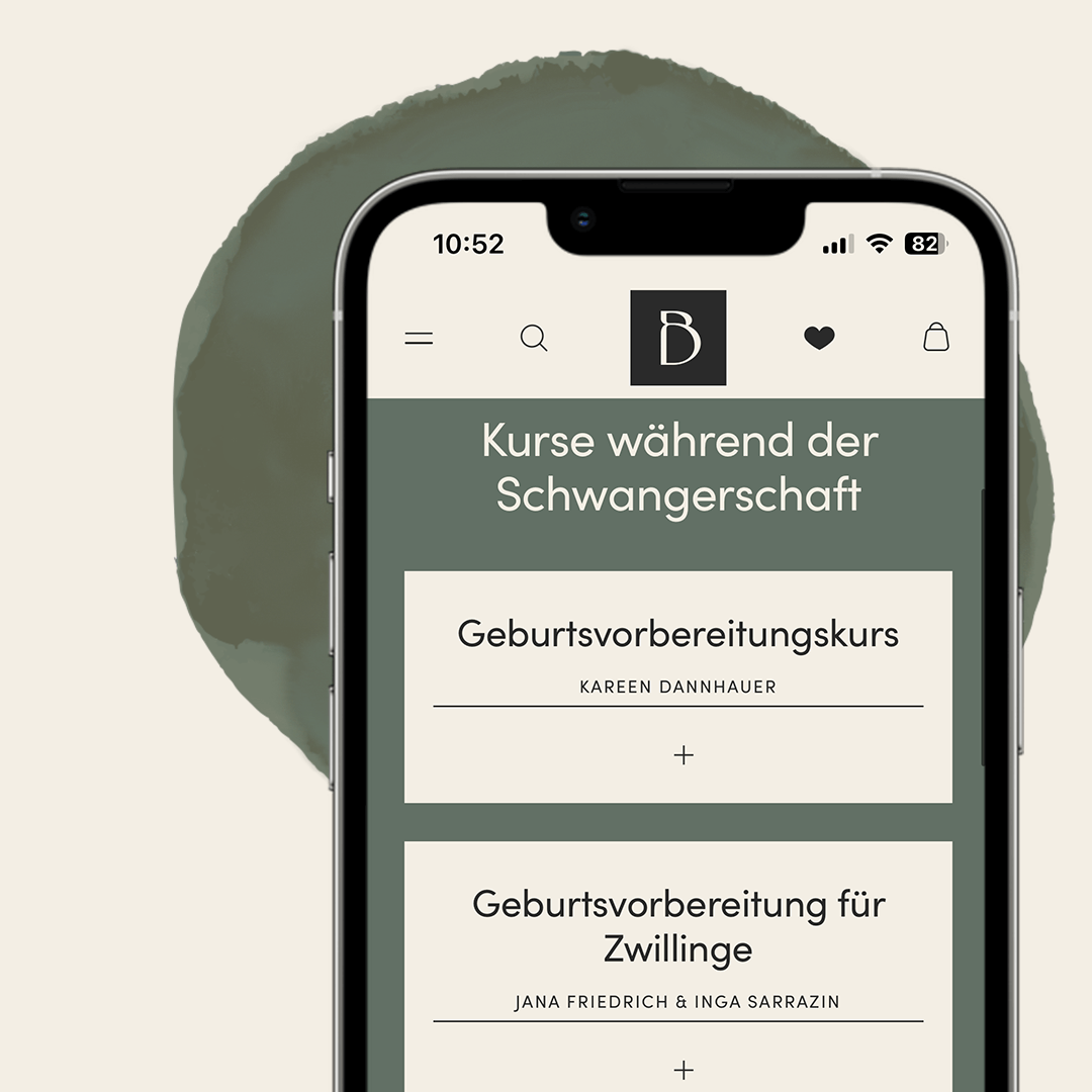 Screenshot Babybox and Family Kursempfehlungen Web-Site