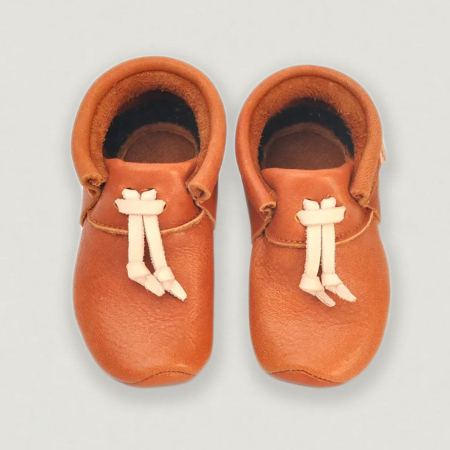 Lieblinge ökologische Lauflernschuhe schadstofffrei KNOTS für Krabbler top #farbe_cognac