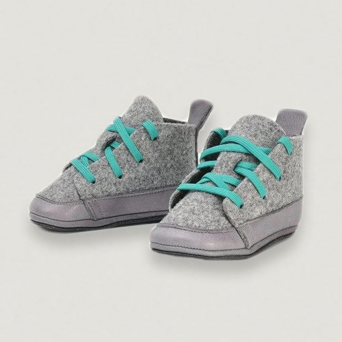 Lieblinge ökologische Lauflernschuhe schadstofffrei FILZBOOTIES für Laufstarter #farbe_grau