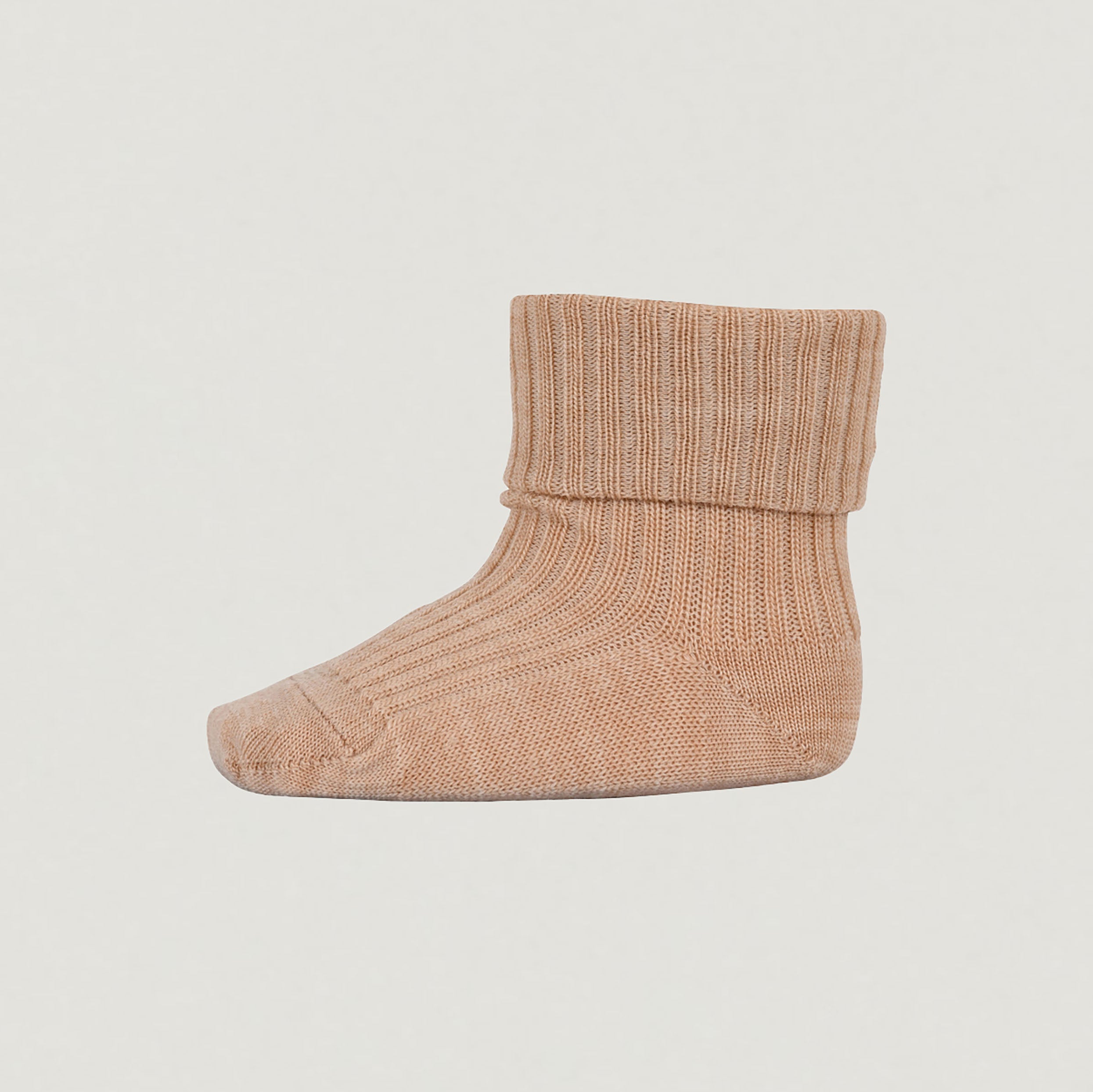 #HIDDENProduktfoto MP Denmark Socken aus Wolle Camel melange