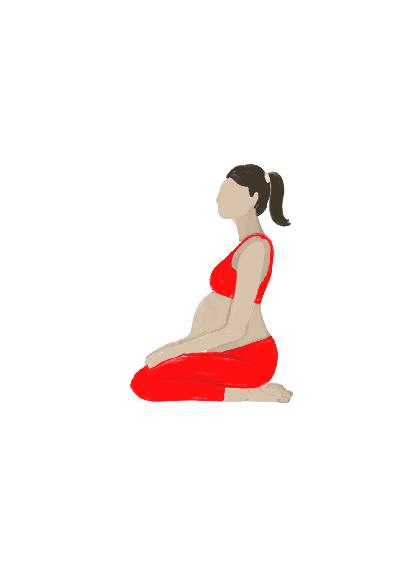 Abbildung Yoga Position Fersensitz