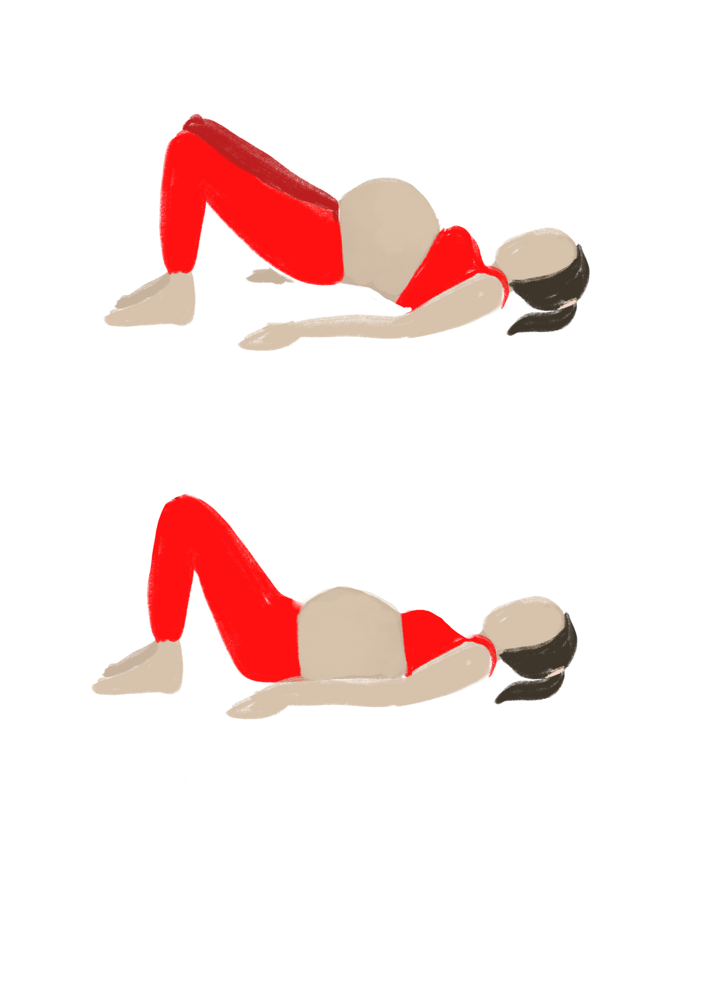 Abbildung Yoga Position Schulterbruecke