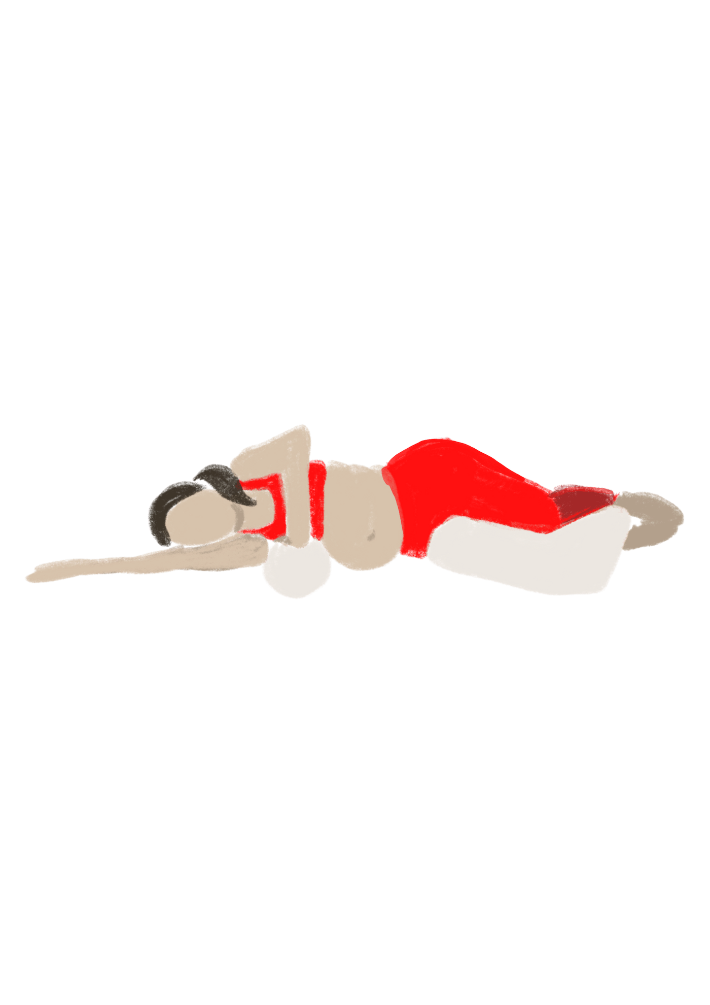 Abbildung Yoga Position Seitenlage