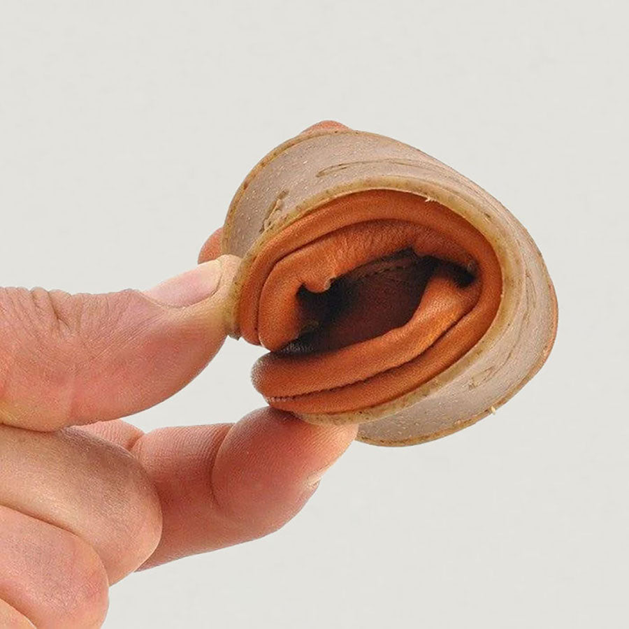 Lieblinge ökologische Lauflernschuhe schadstofffrei für Laufstarter Ansicht mit Naturkautschuksohle #farbe_cognac