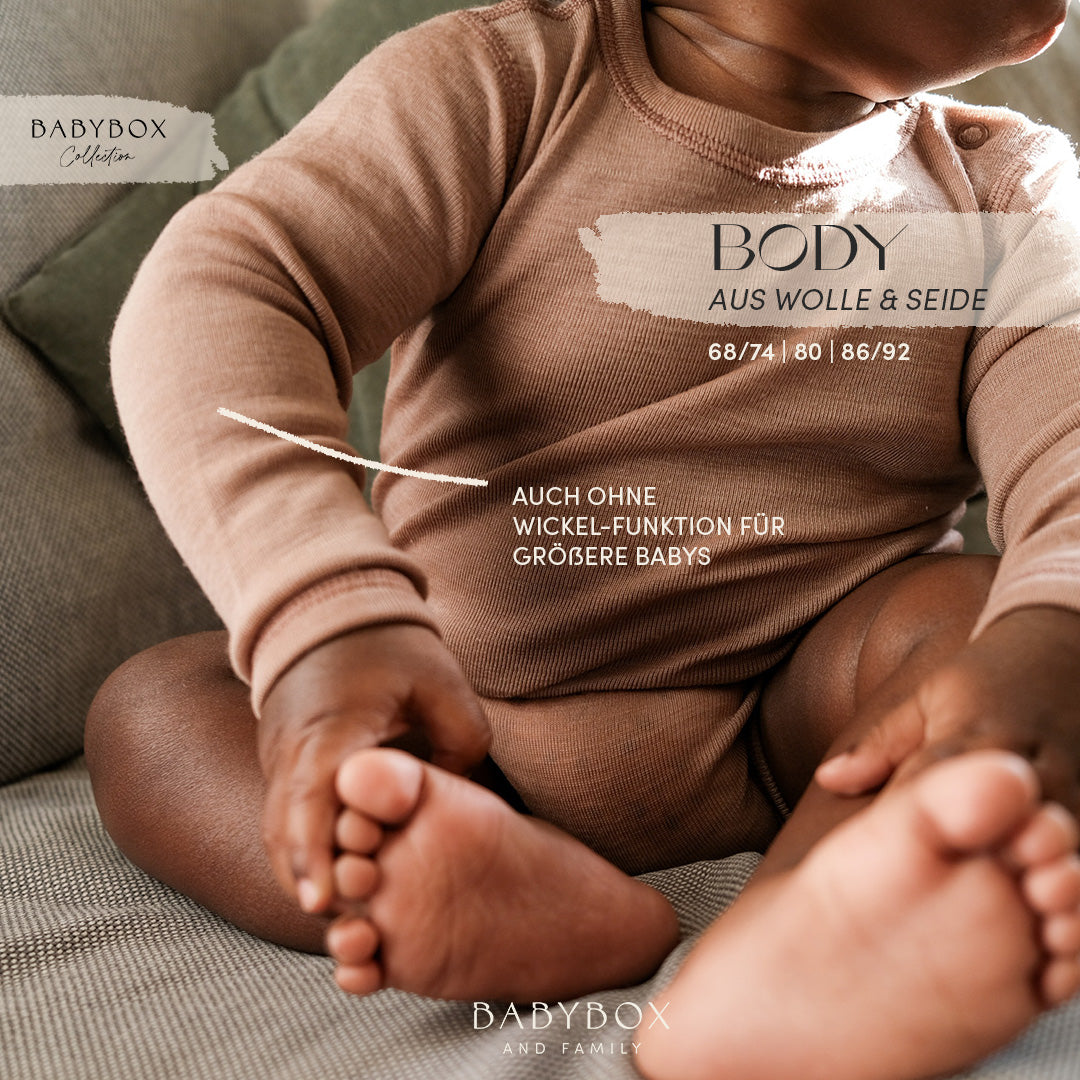 Langarmbody aus Wolle & Seide