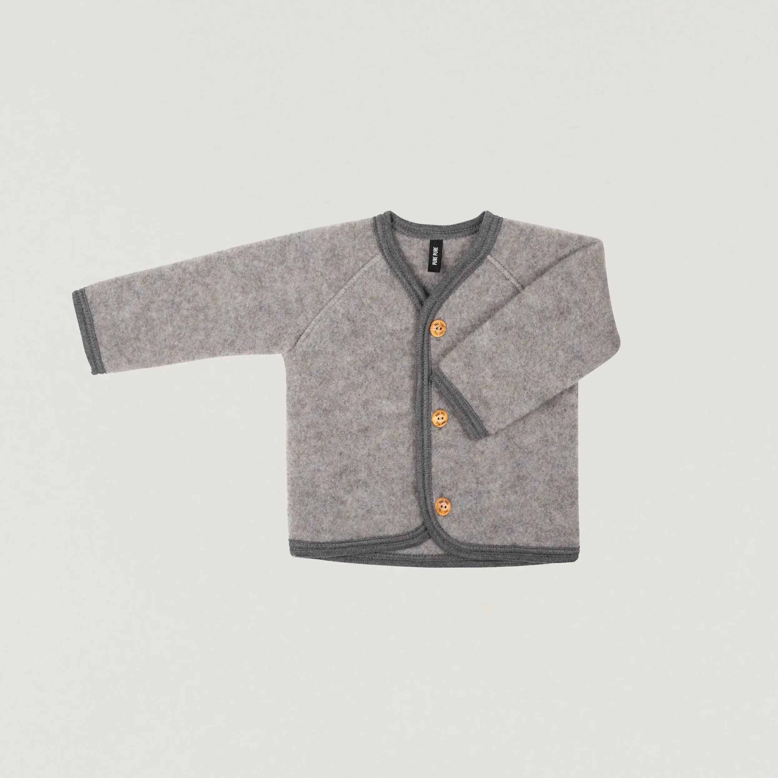 Fleece Cardigan aus Bio-Wolle Pure Pure