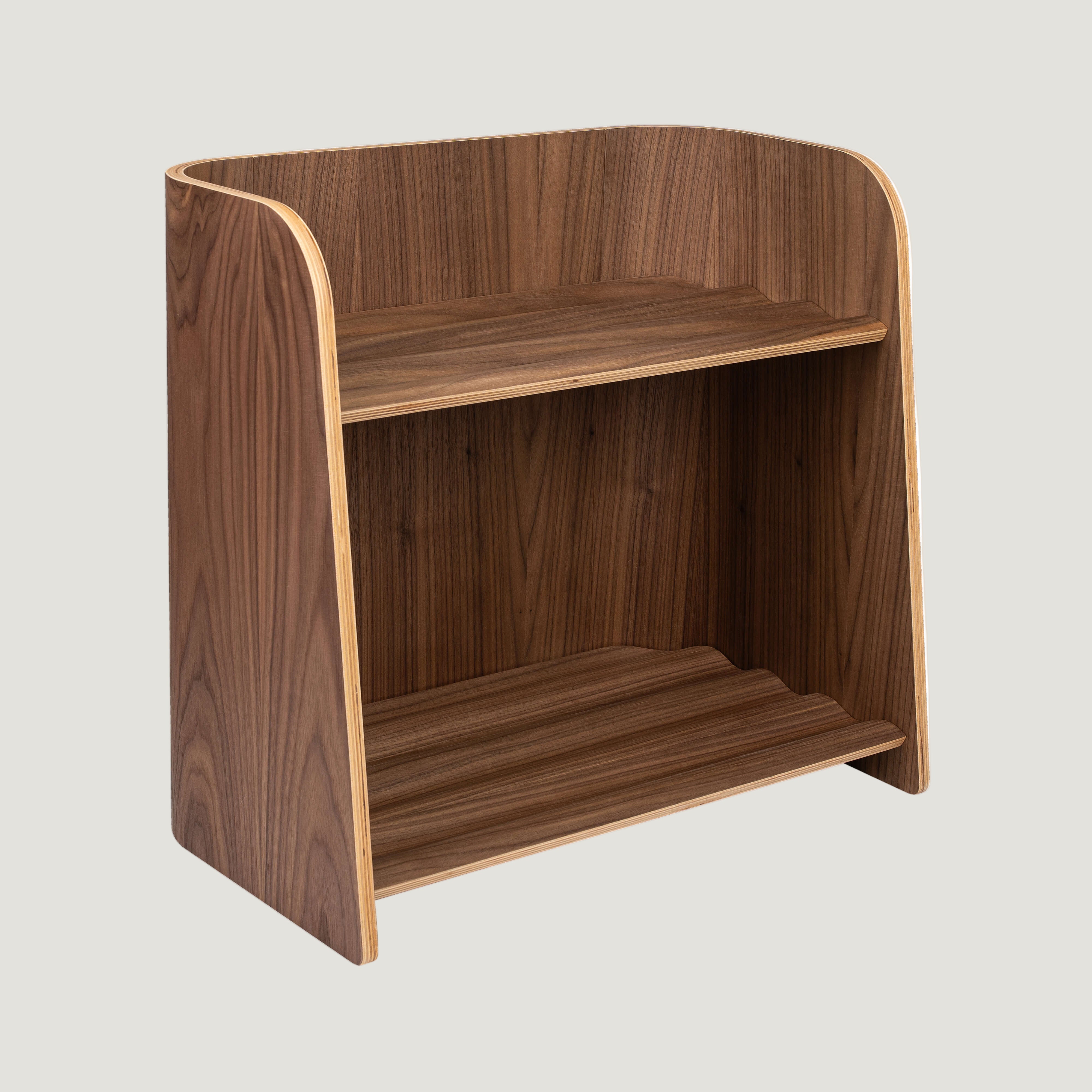 Curve Lab Book Case Small Walnut