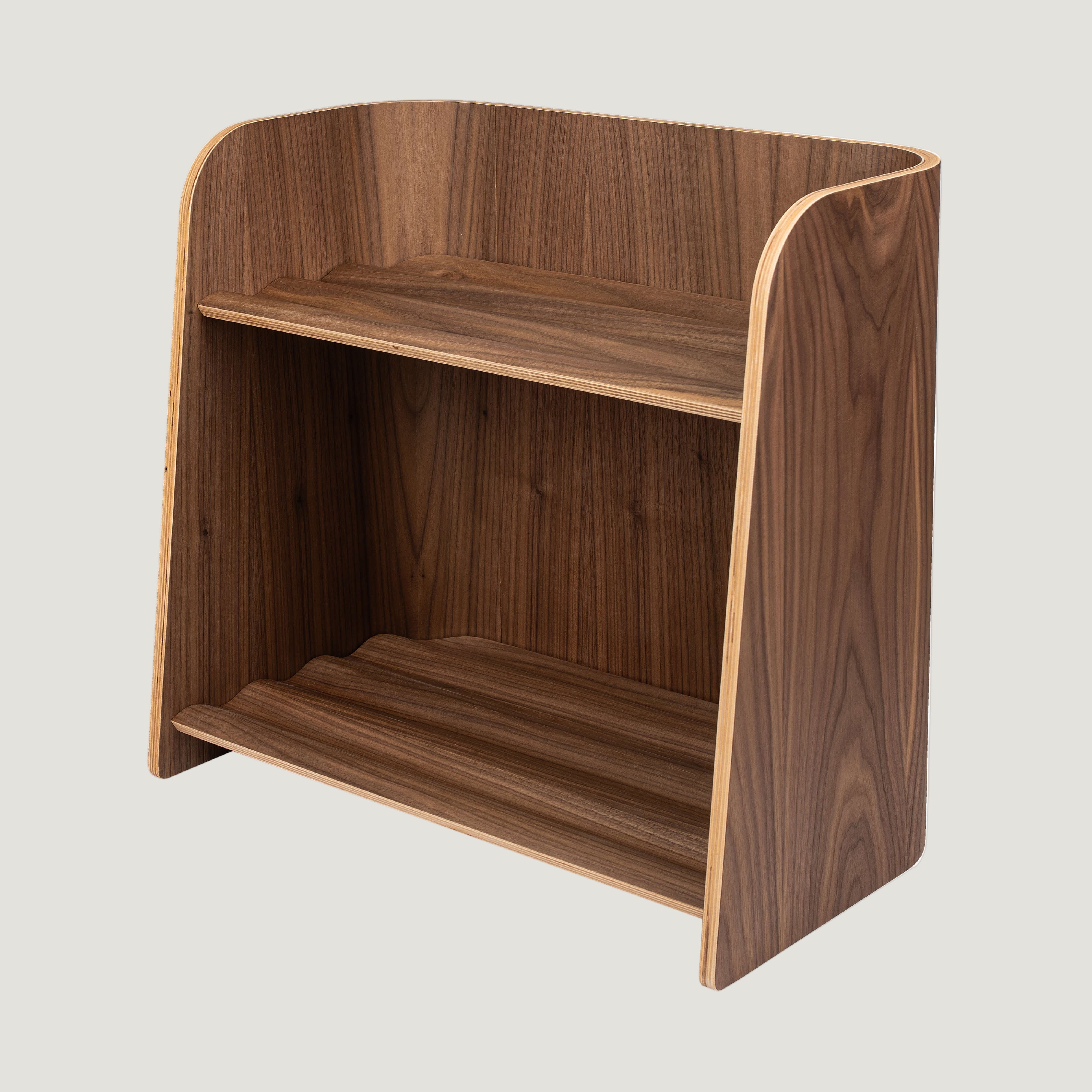 Curve Lab Book Case Small Walnut