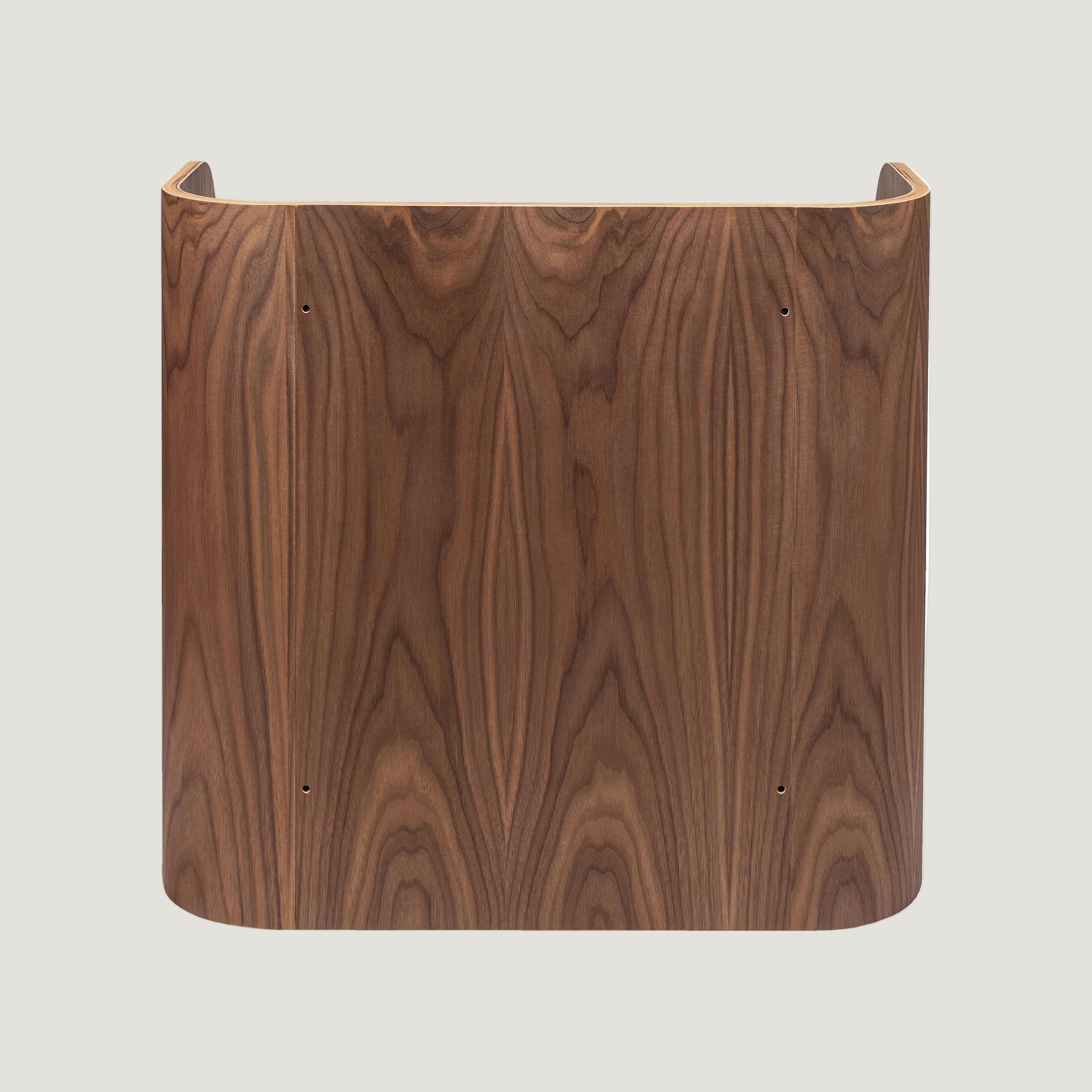 Curve Lab Book Case Small Walnut Back