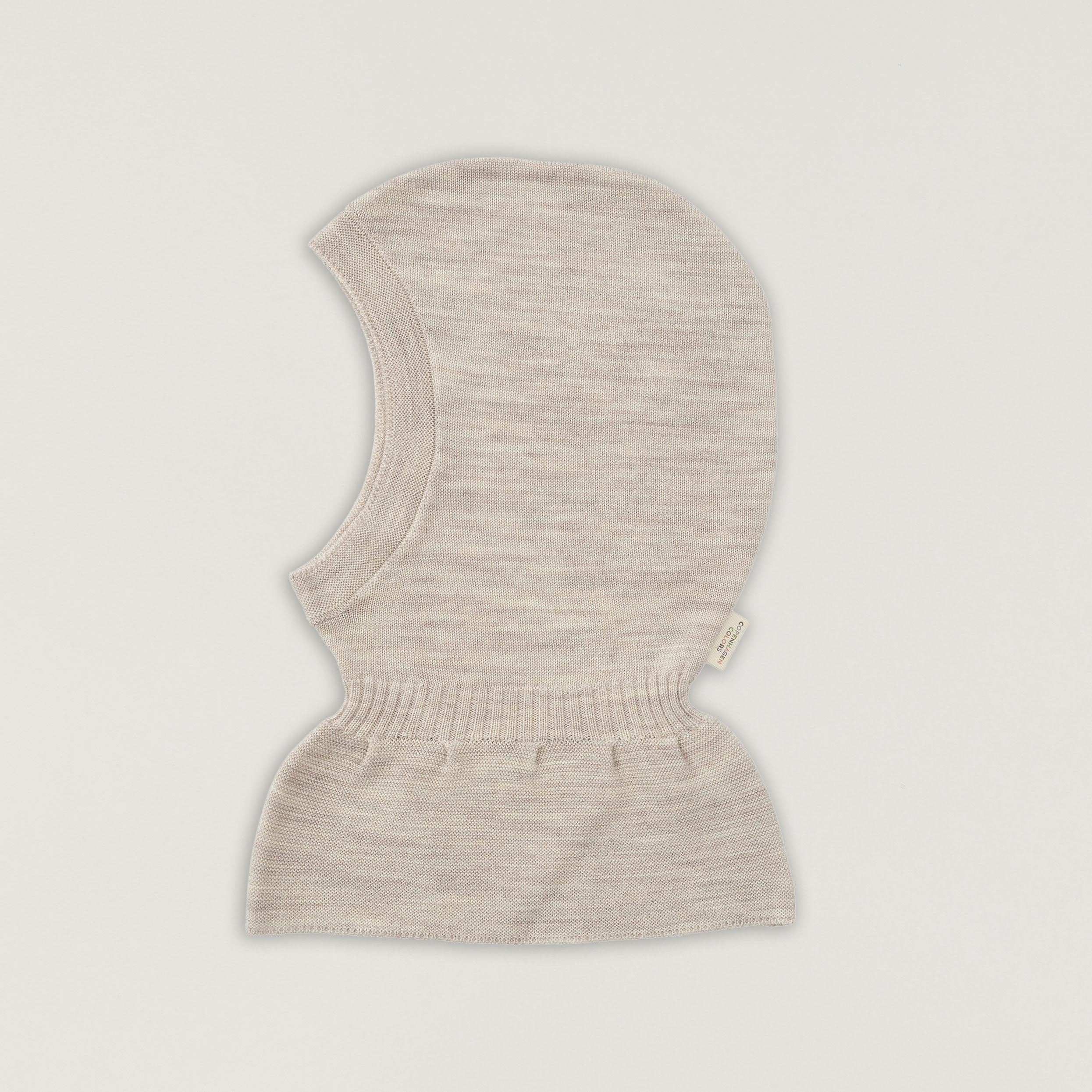 gestrickte Balaclava aus Wolle von Copenhagen Colors in pale creme melange