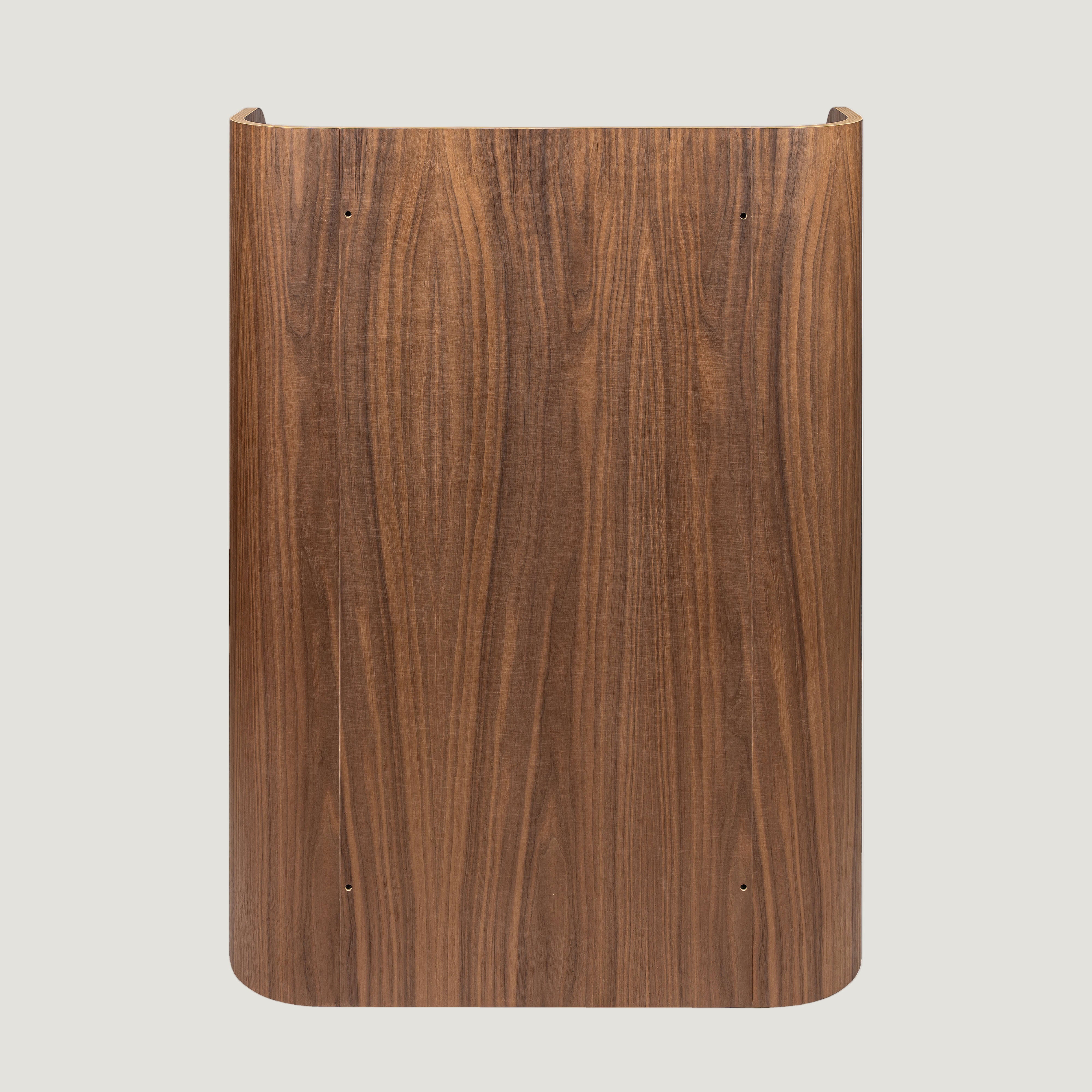 Curve Lab Book Case 3 Shelves Walnut Back Side