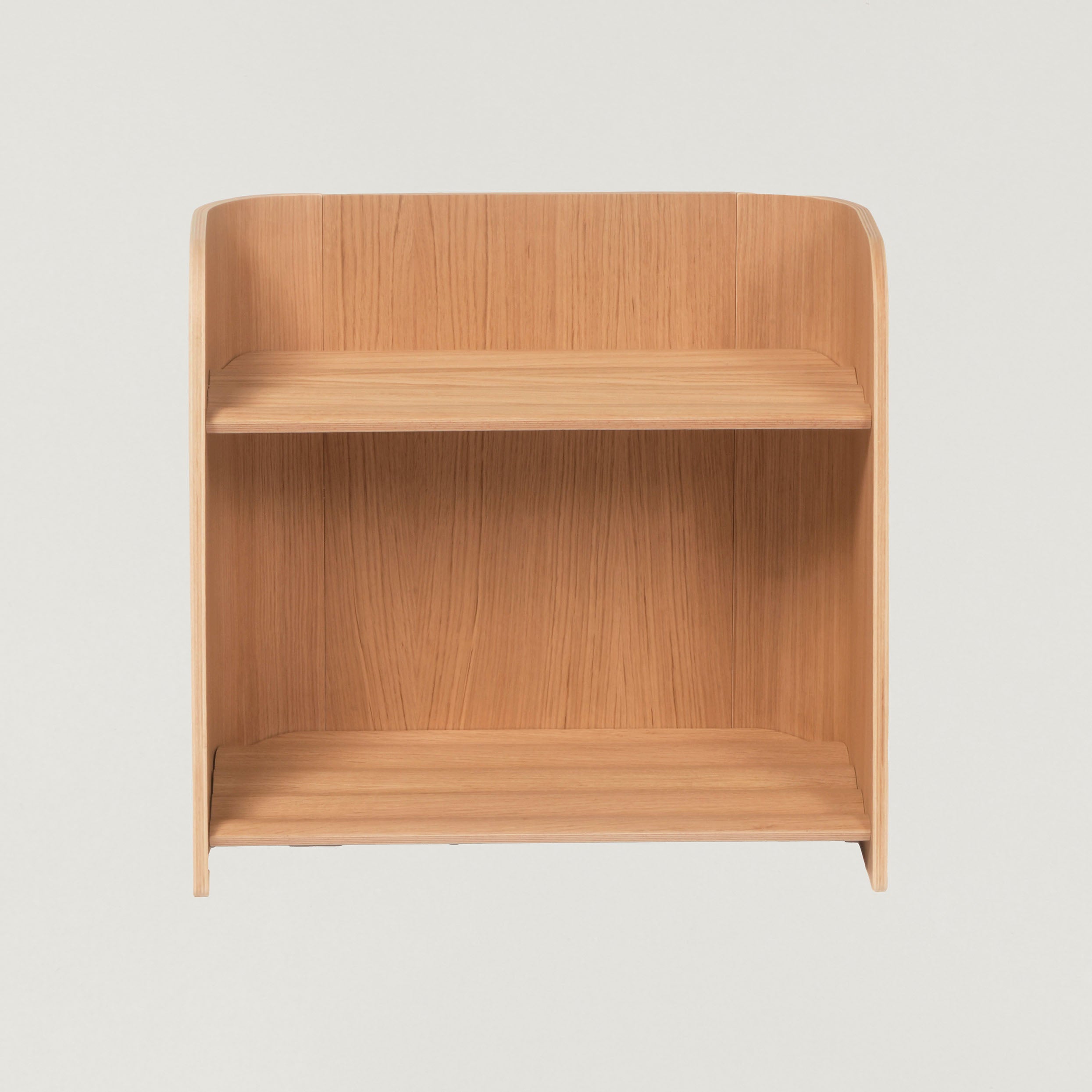 Small Curvy Bookcase – Montessori Kids Bookshelf with 2 Shelves