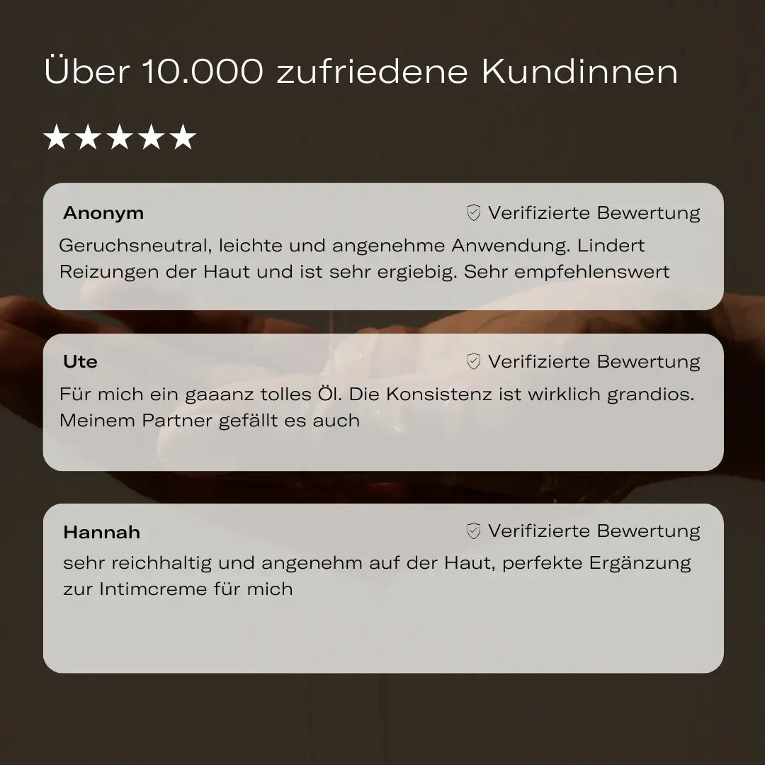 Dammmassageöl Kundenzufriedenheit