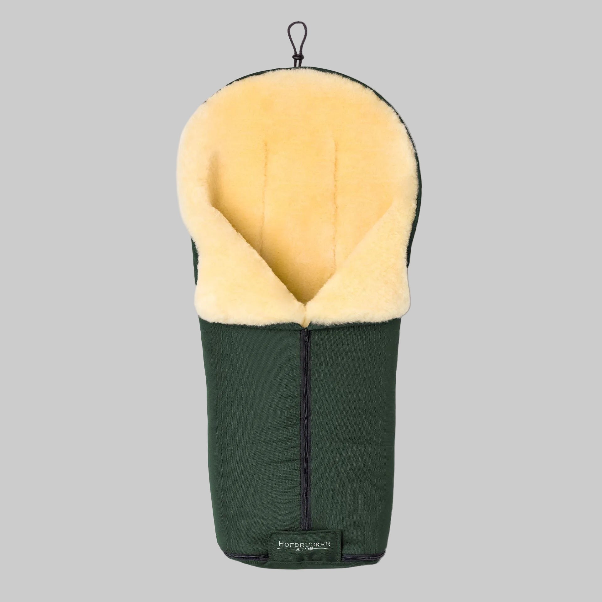 Hofbrucker Lammfell Fusssack Iglu Tannengrün