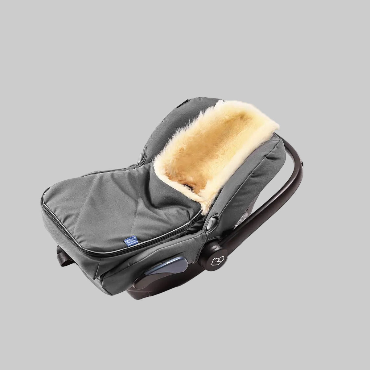 Hofbrucker Lammfell Fusssack Autoschale Grau