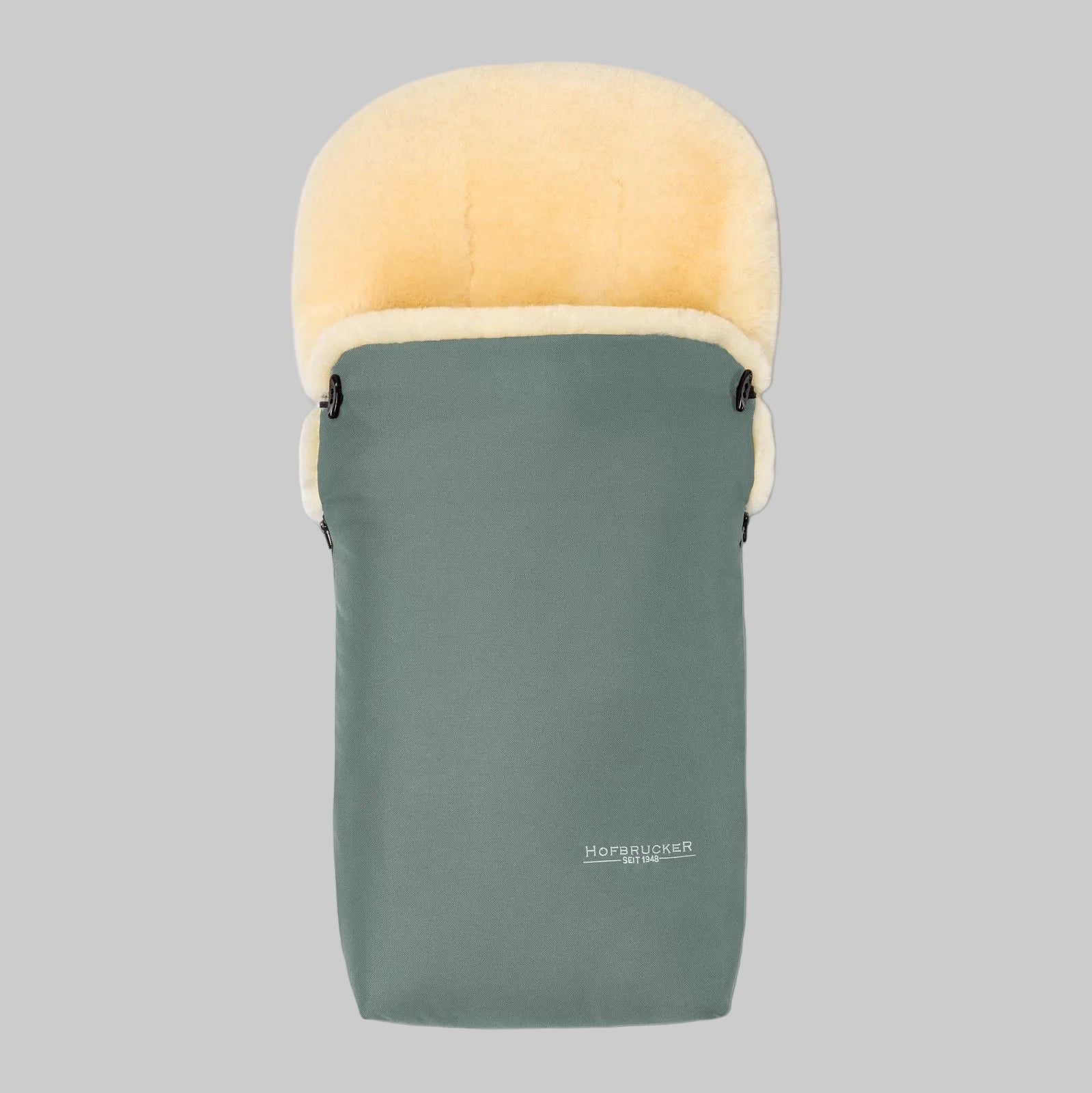Hofbrucker Lammfell Fußsack lindgrün
