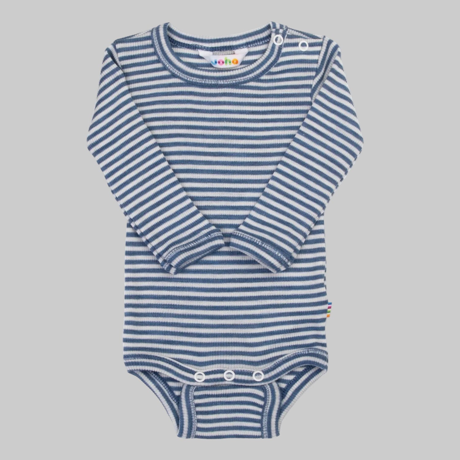 Joha Body Wolle Seide Denim Stripe