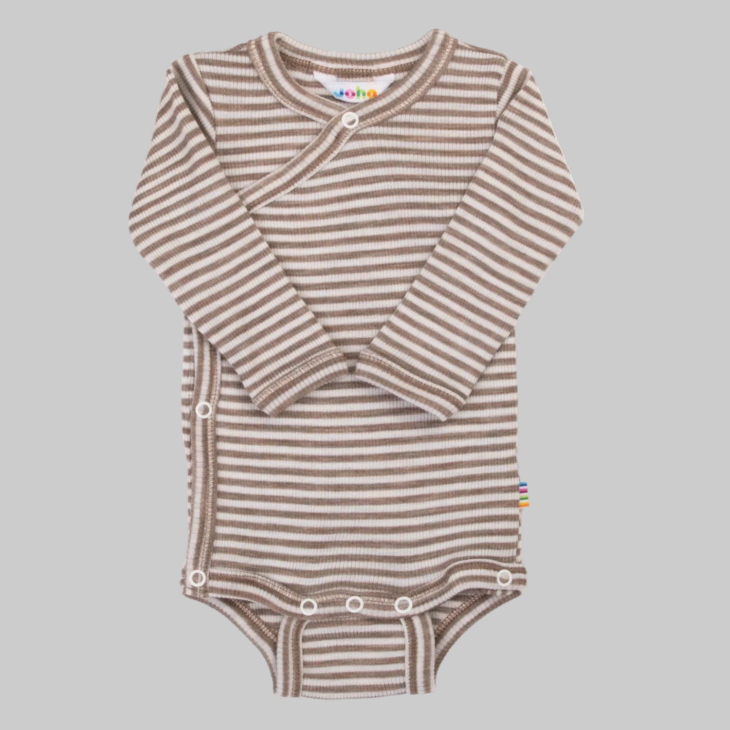 Joha Wickelbody Wolle Seide Sand Stripe