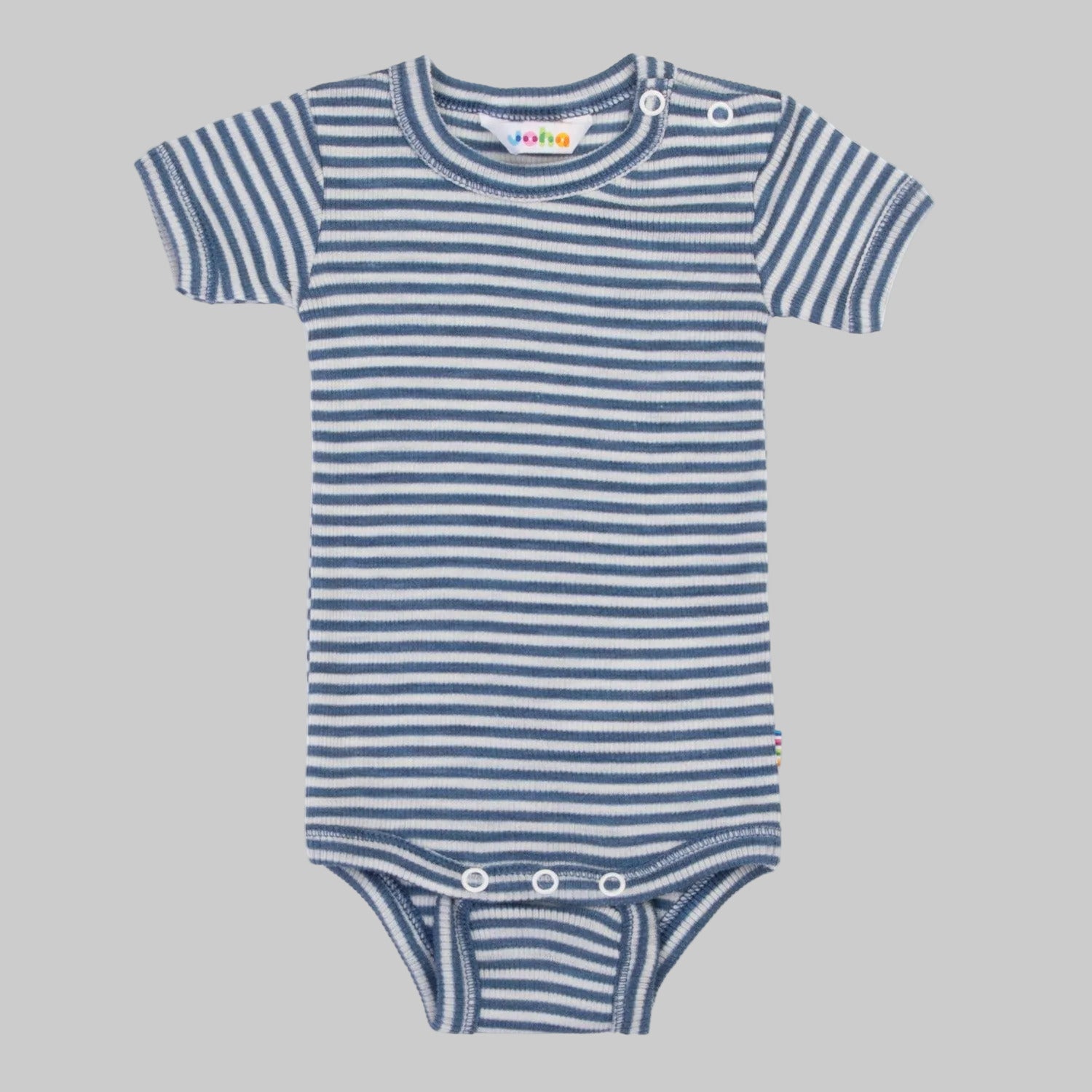 Joha Kurzarmbody WS Denim Stripe