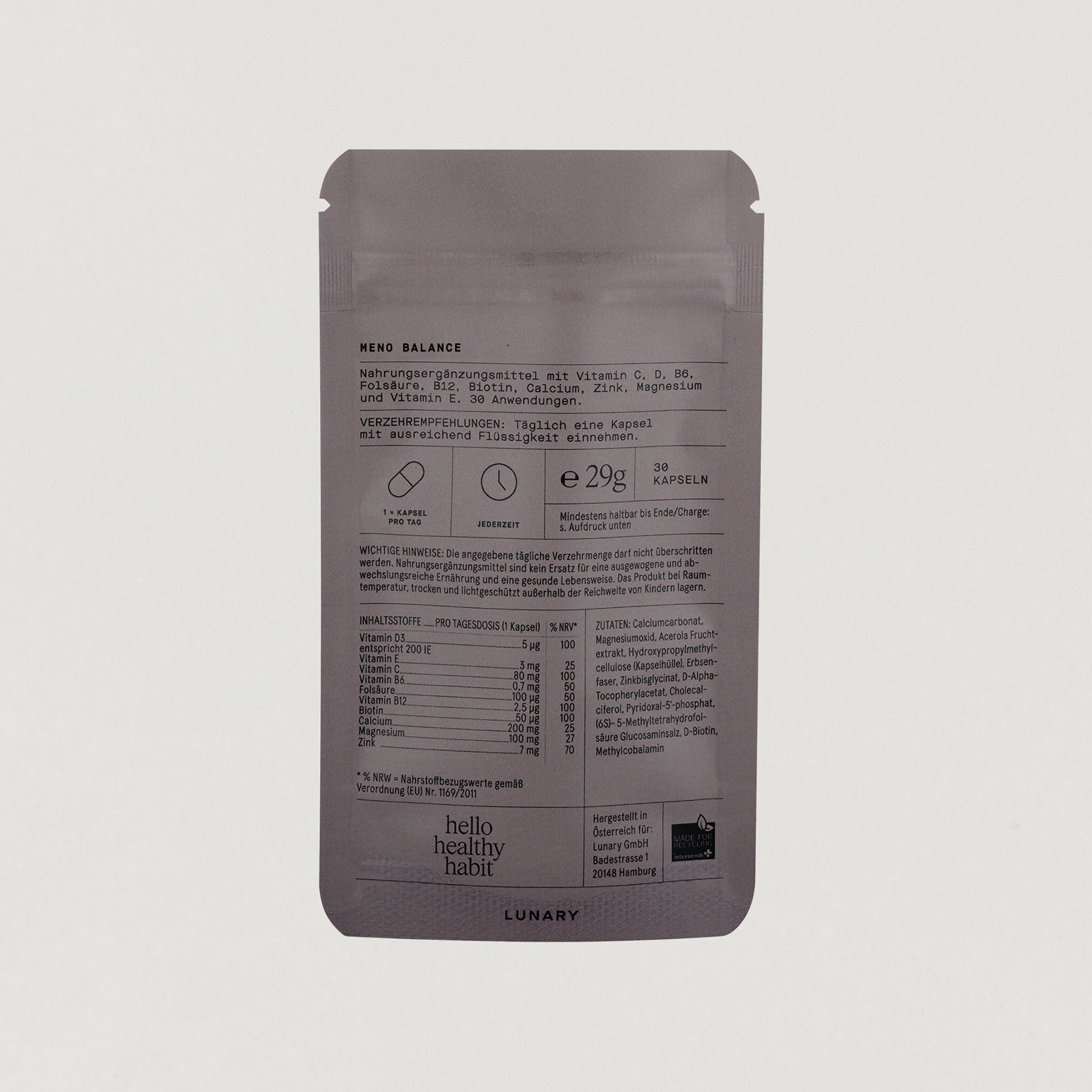 MENO BALANCE – Mikronährstoff-Komplex für die Wechseljahre