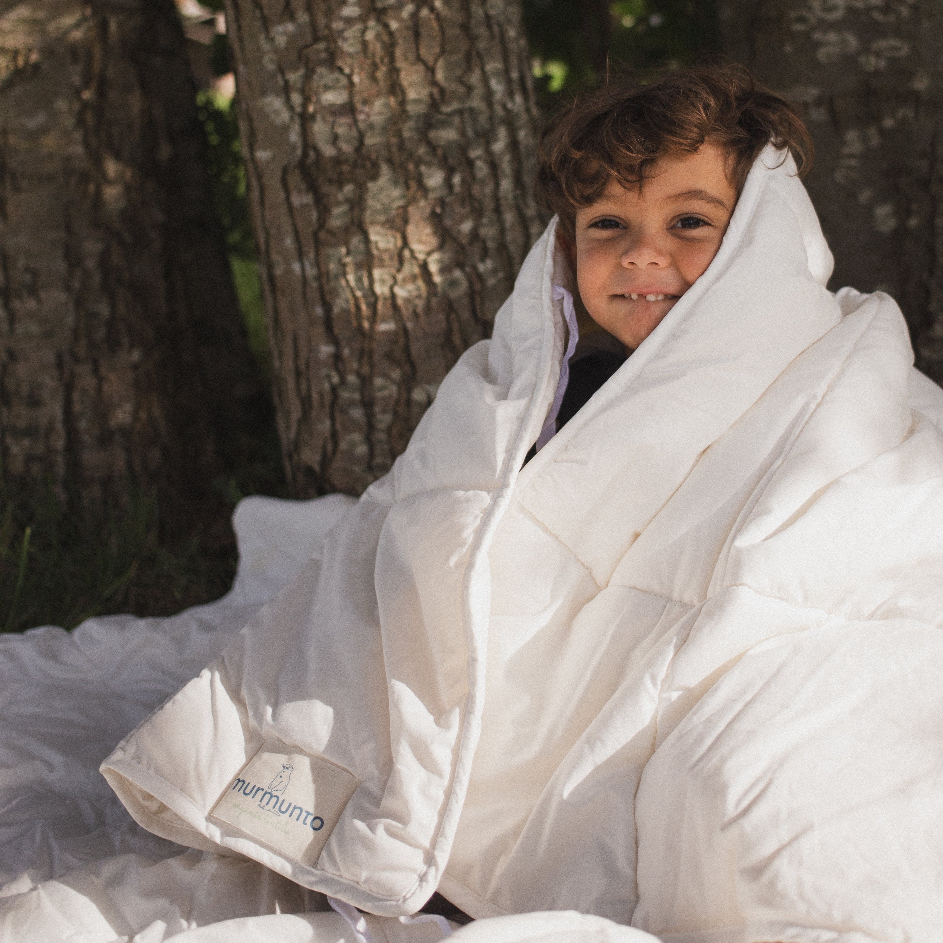 Set aus Bio-Woll-Bettdecke & Bio-Schurwoll-Kopfkissen – murmuntohaft schlafen