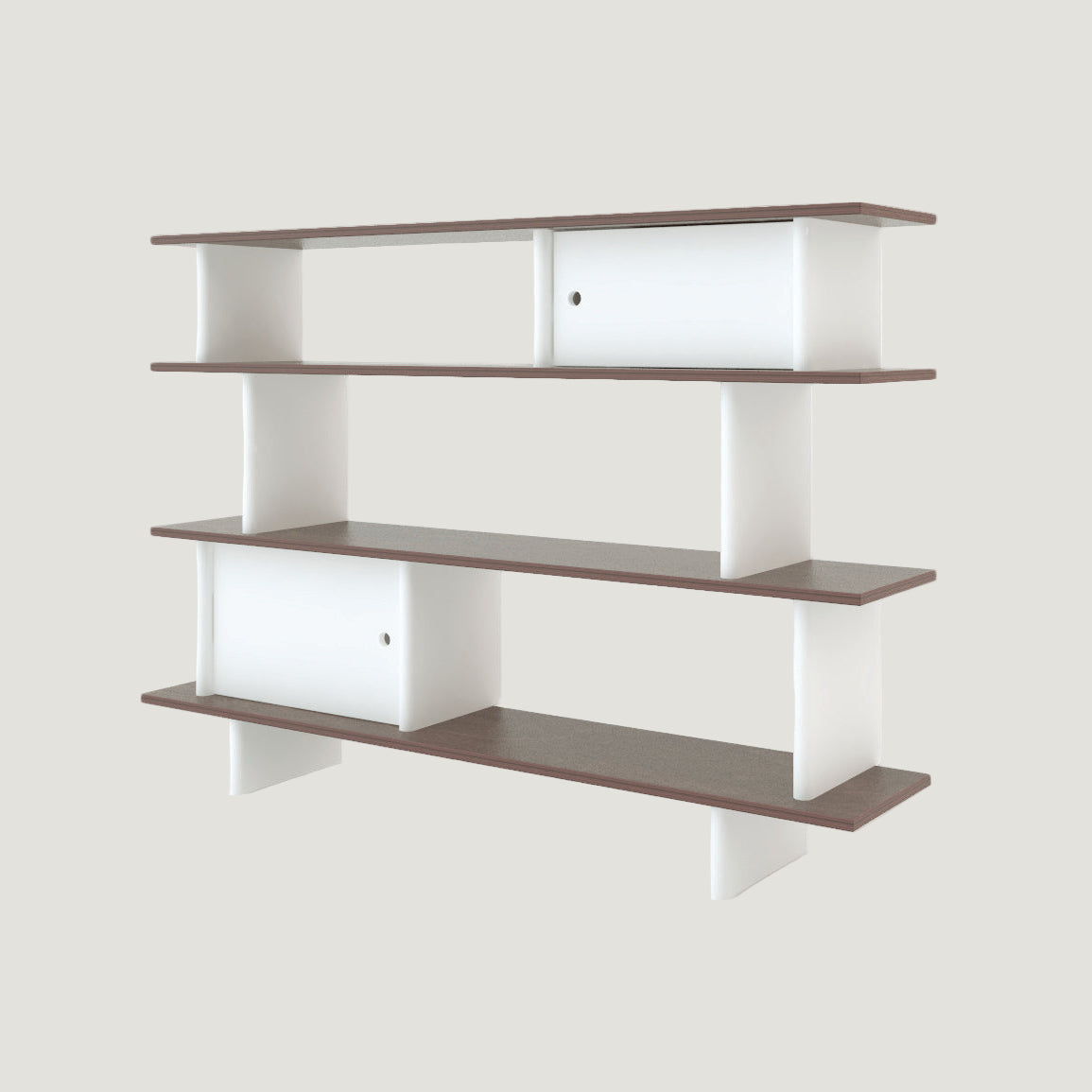 Oeuf Mini Libary Walnuss / Weiß