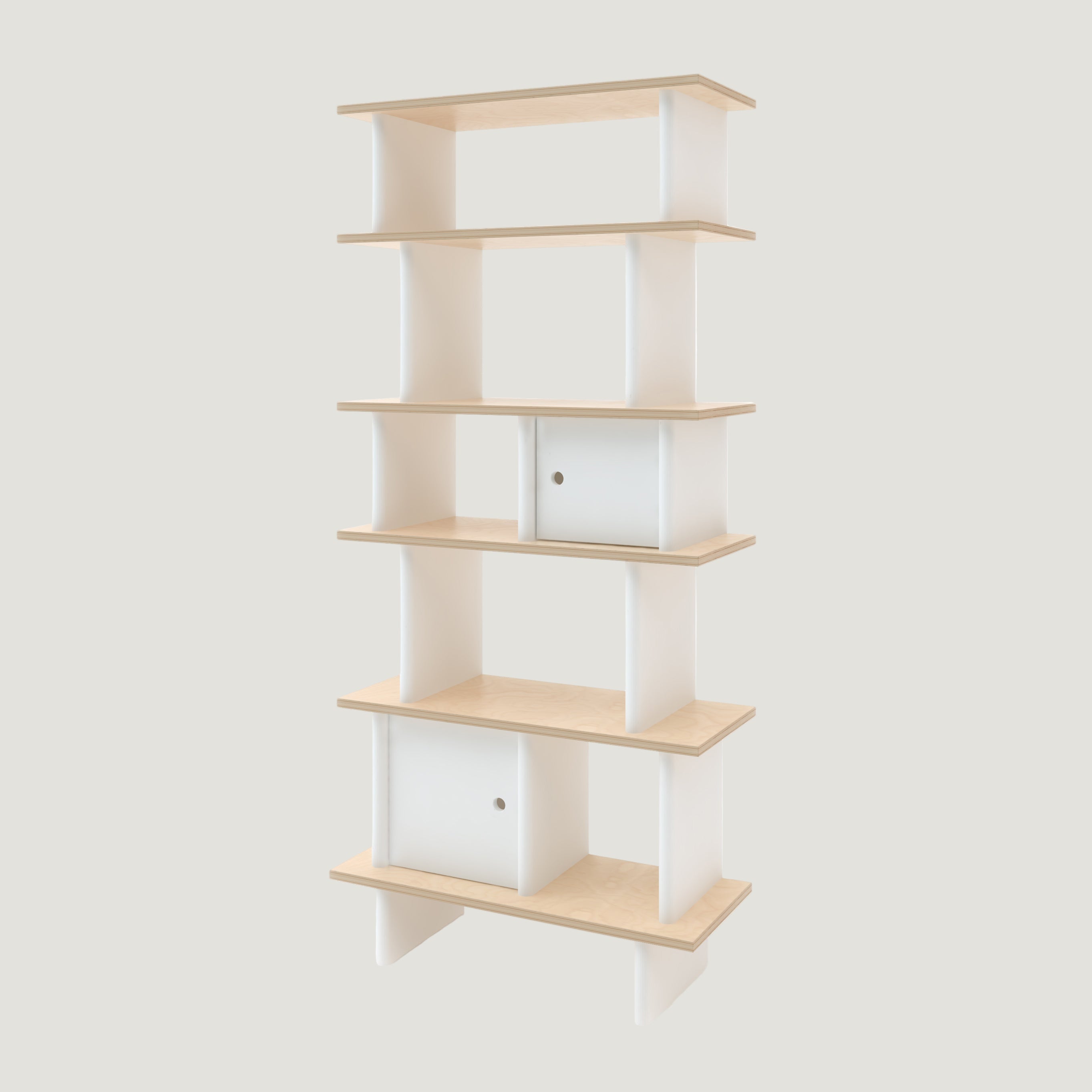 Oeuf NY Mini Library Vertikal Produktbild Buche seitlich