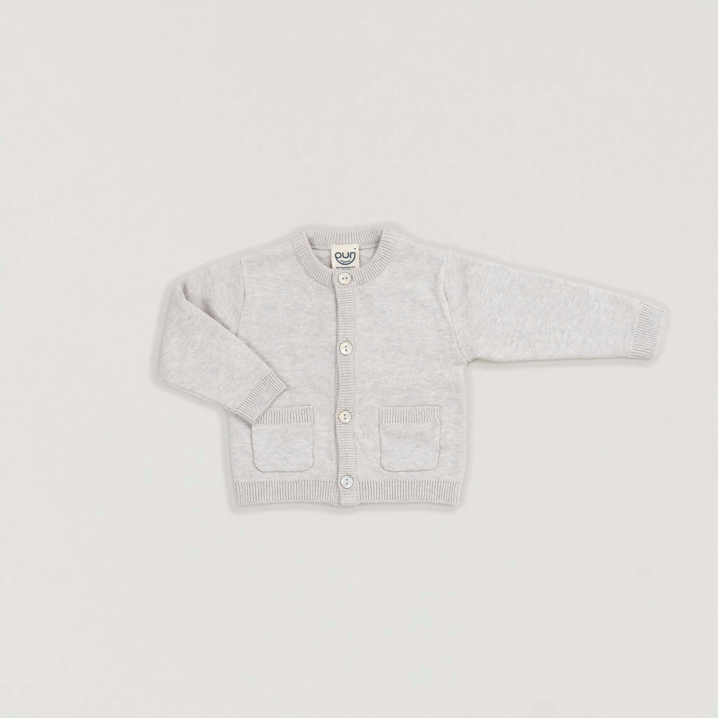 Cardigan double knit made of organic cotton & silk