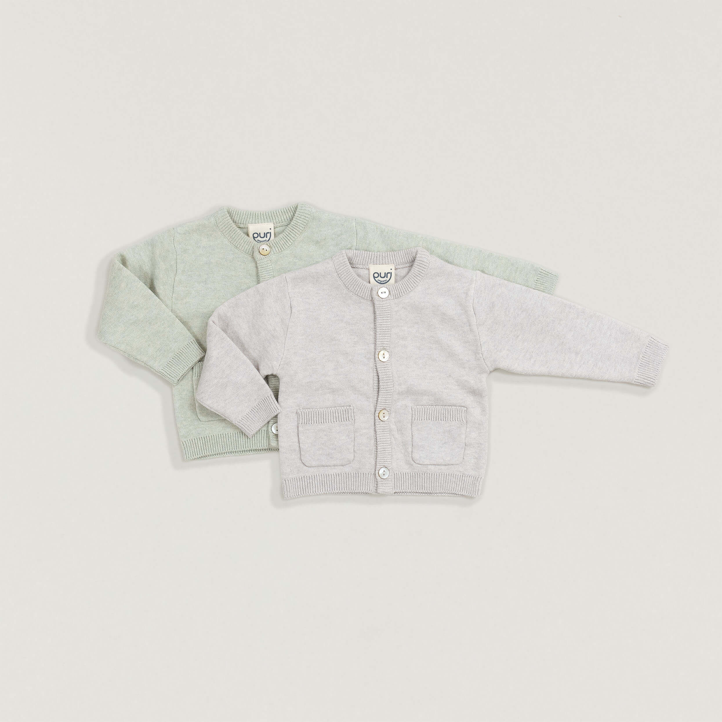 Cardigan double knit made of organic cotton & silk