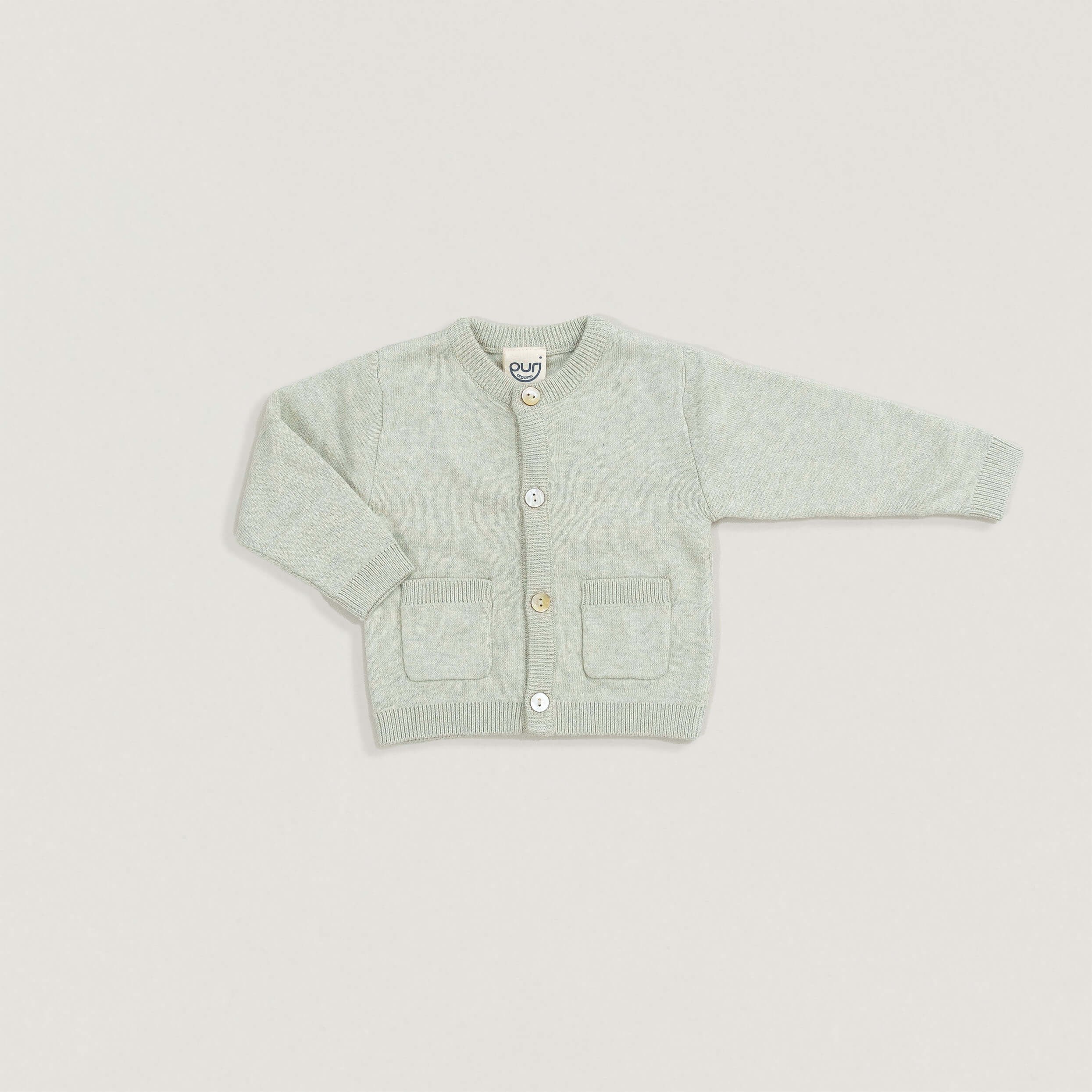 Cardigan double knit made of organic cotton & silk