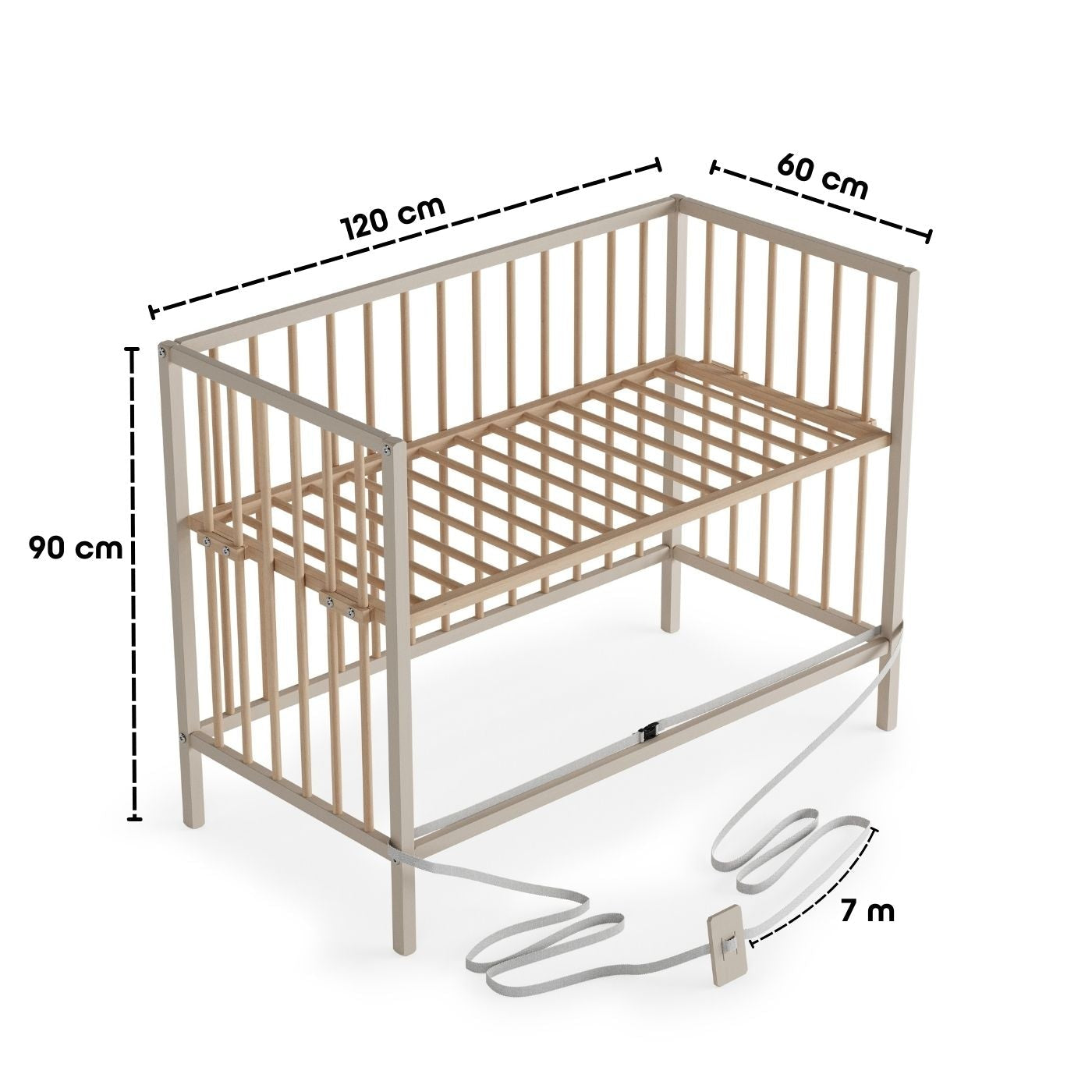 Sämann Beistellbett sahara/natur