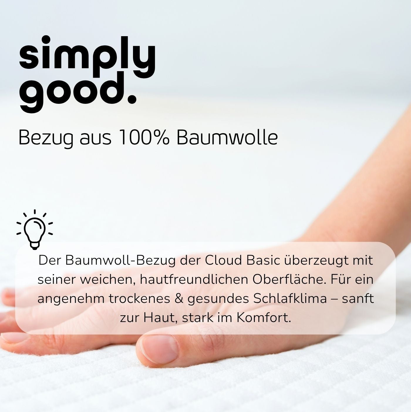 Sämann Beistellbett Matraze Cloud Basic