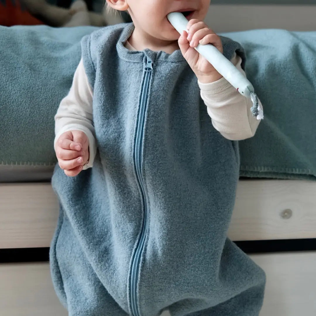 Schlafsack mit Bein ohne Arm aus Wollwalk - Limited Edition BabyBox Collection