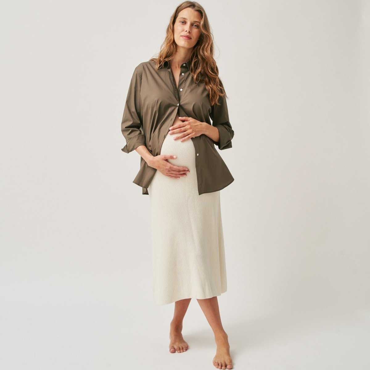 The Oversized Poplin Shirt - Olive