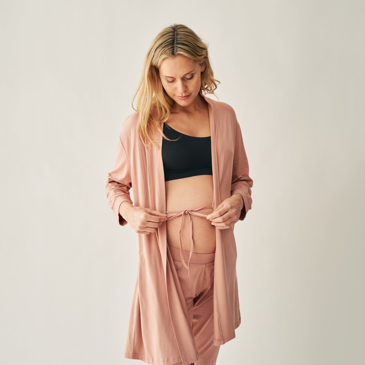 Produktfoto The Mama Set Robe in blush offen zum binden