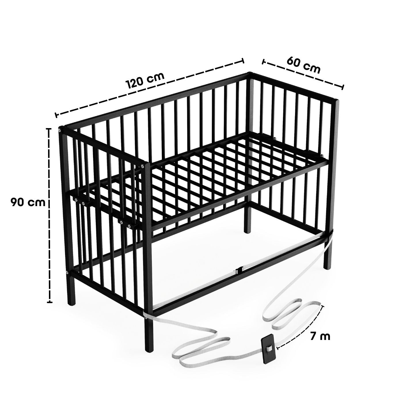 Beistellbett Dreamy 4-in-1 – BLACK EDITION