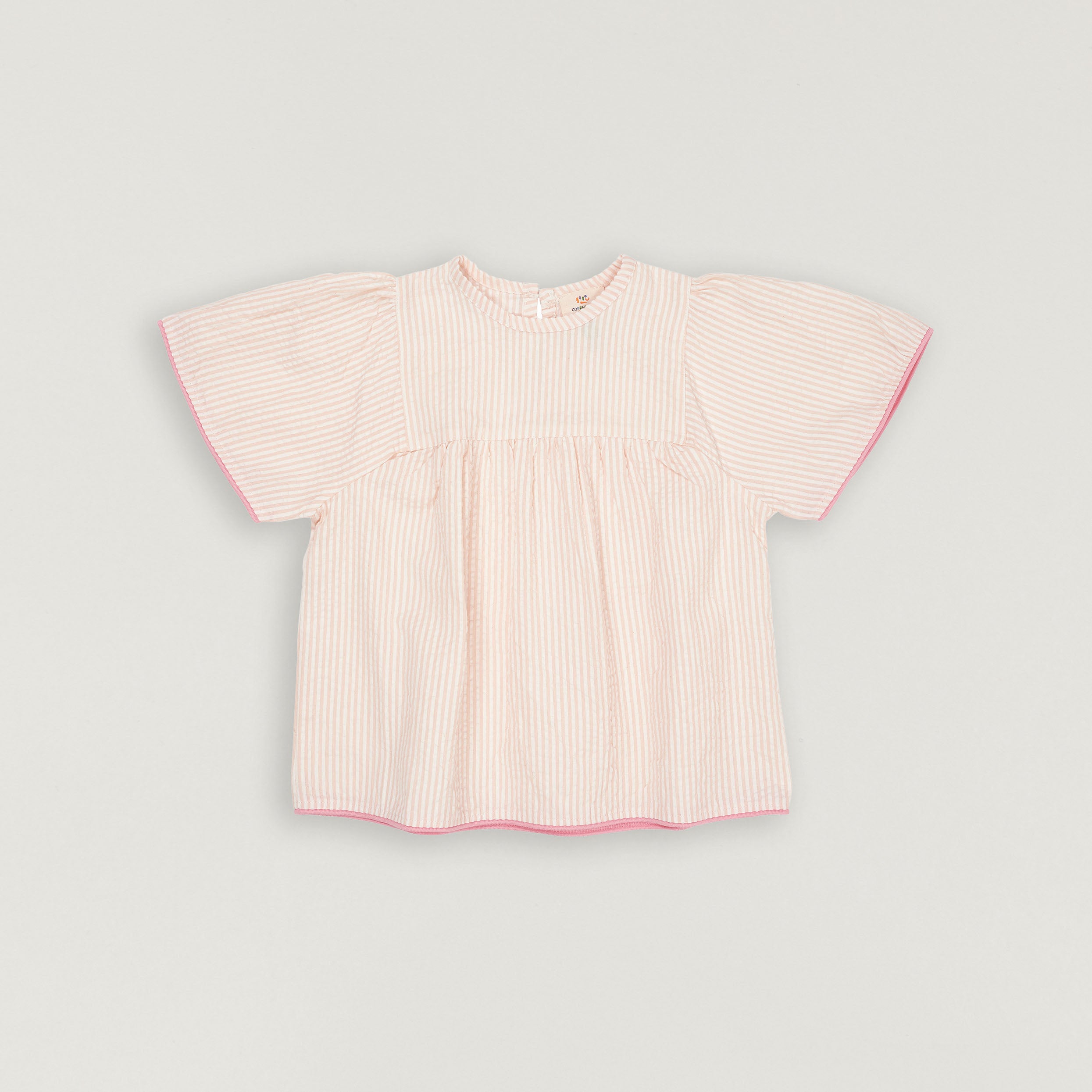 Seersucker Blouse mit Streifen