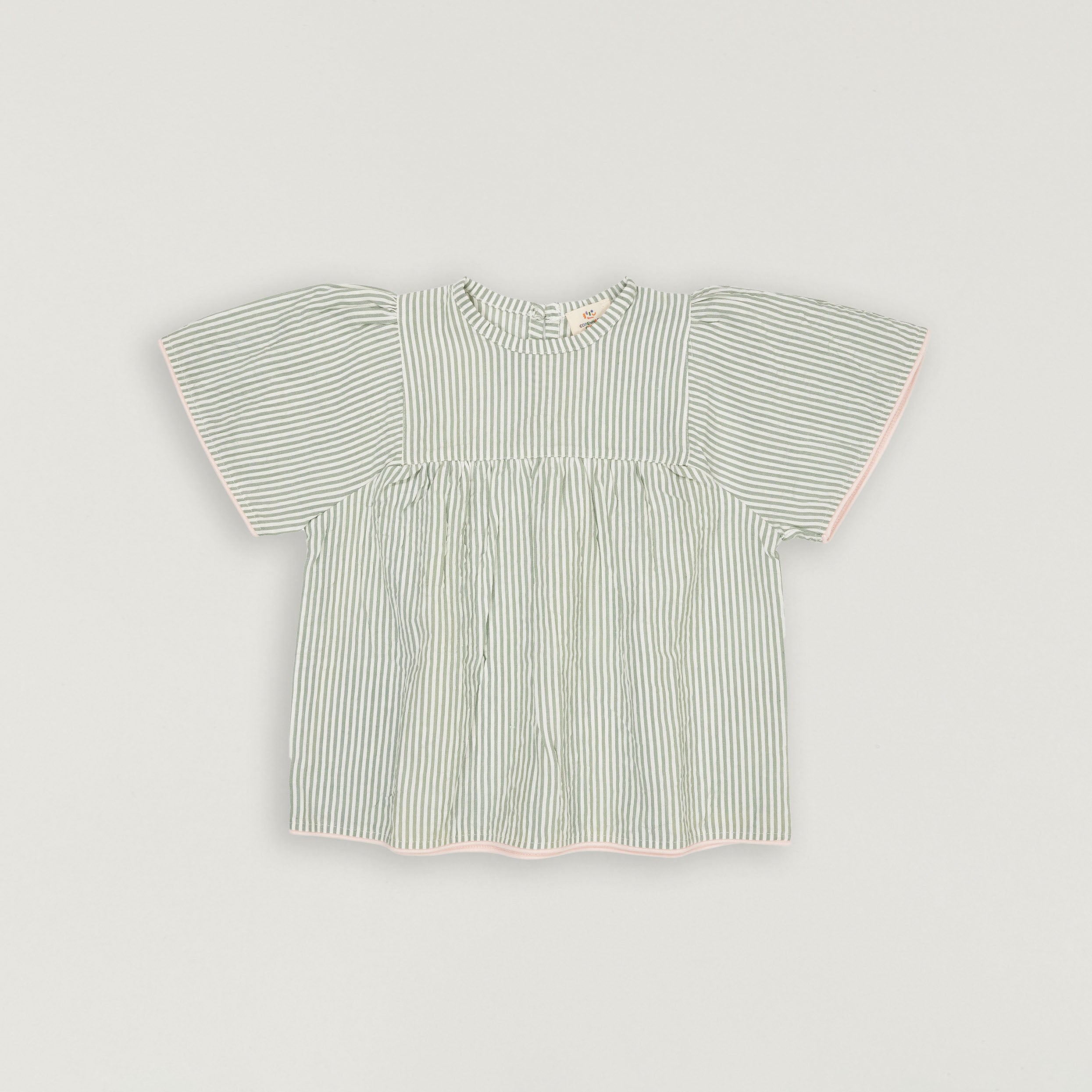 Seersucker Blouse mit Streifen