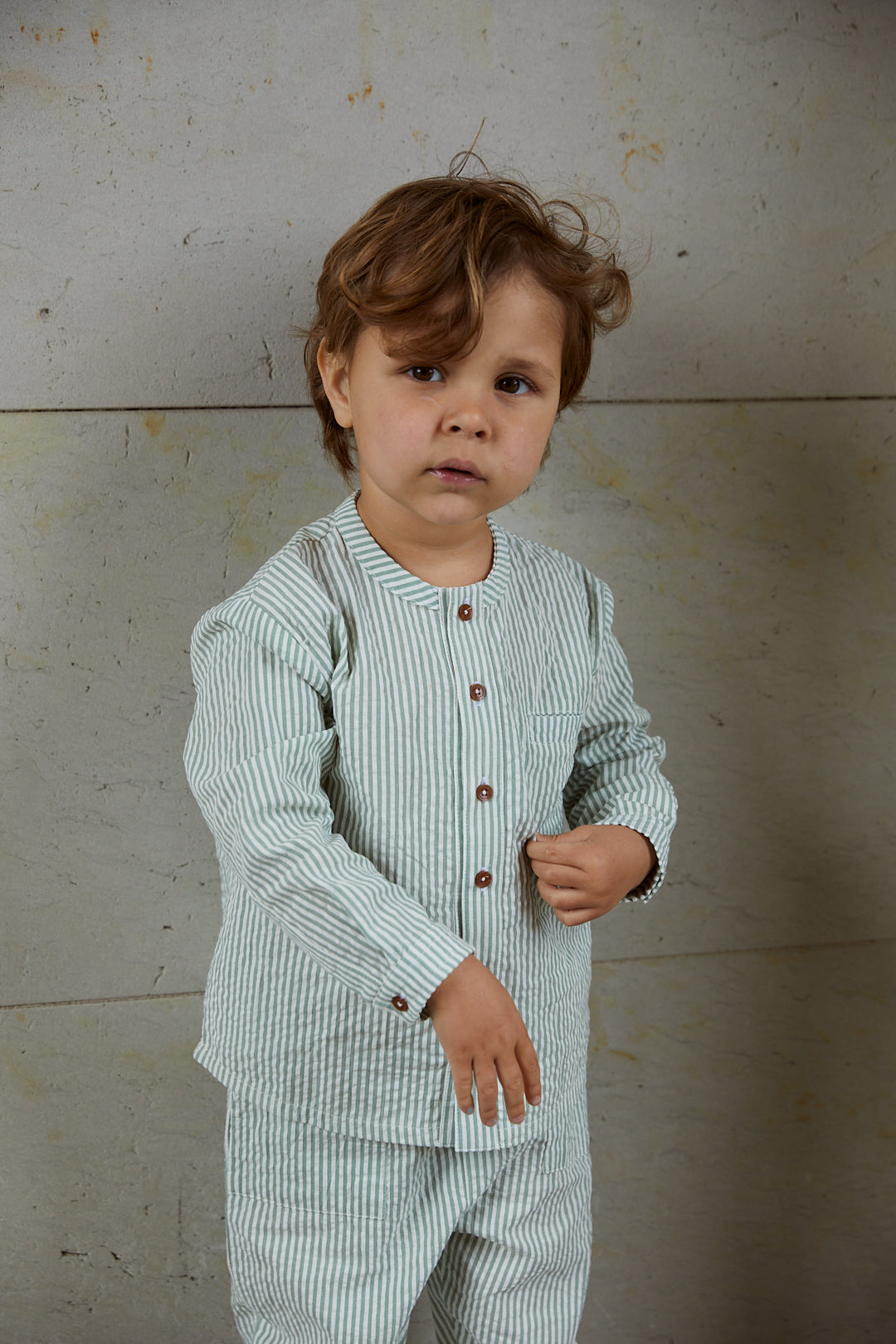 Seersucker Shirt gestreift
