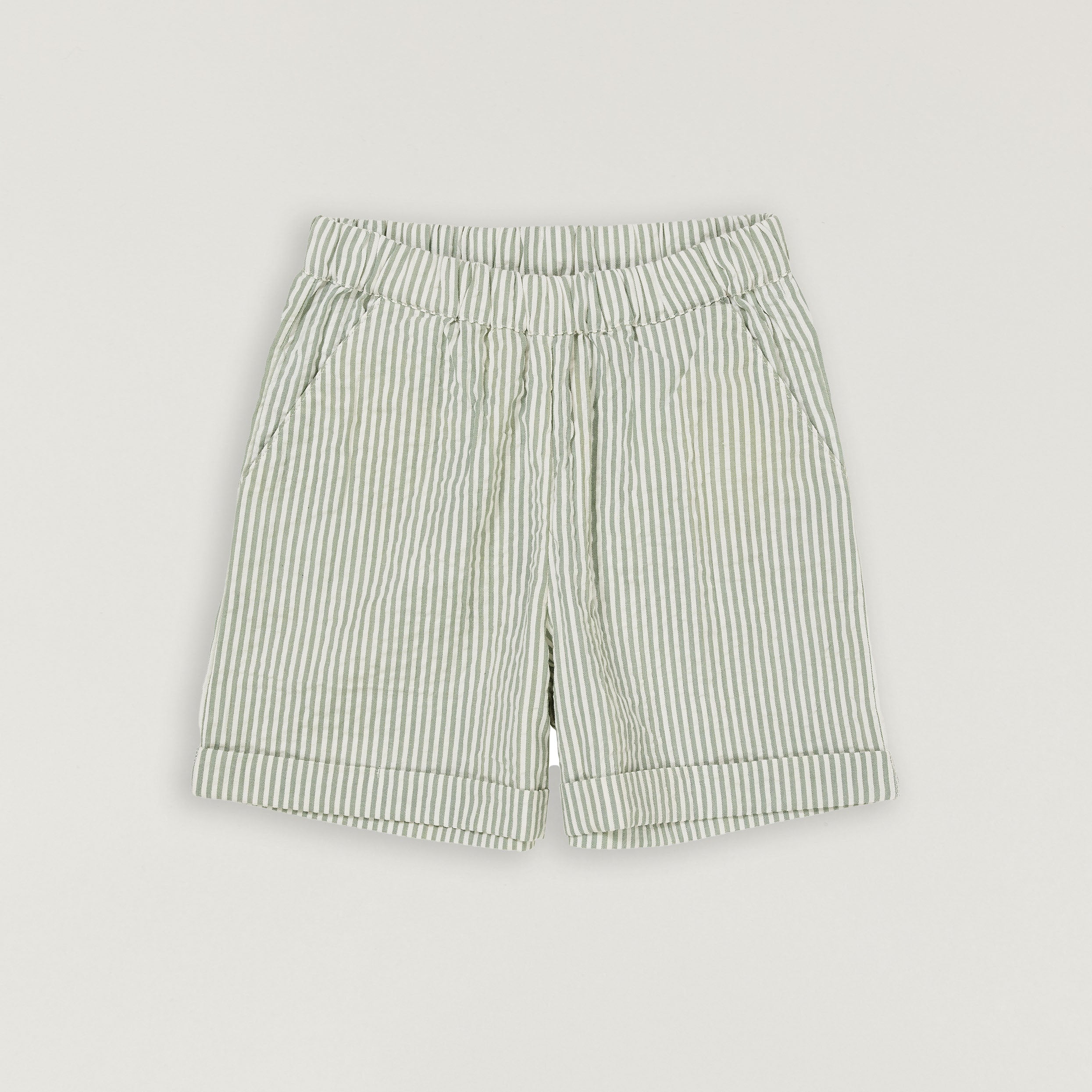 Seersucker sportliche Shorts gestreift