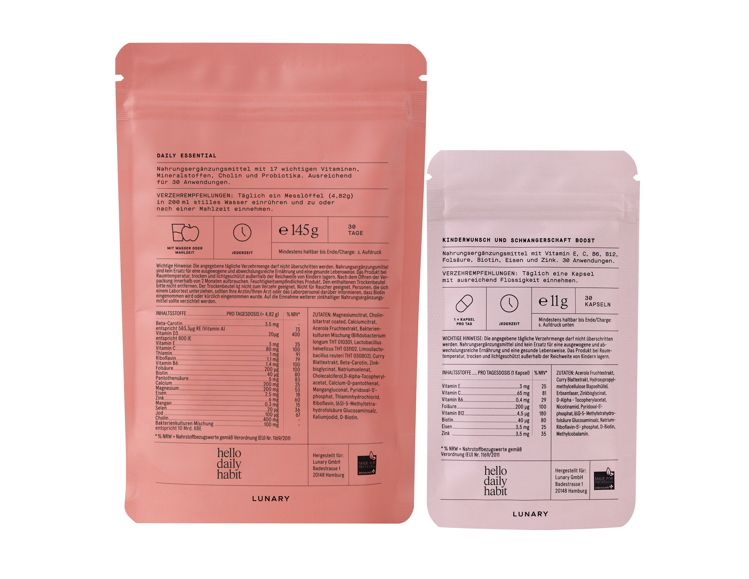 Set Daily Essential plus Schwangerschaft Boost